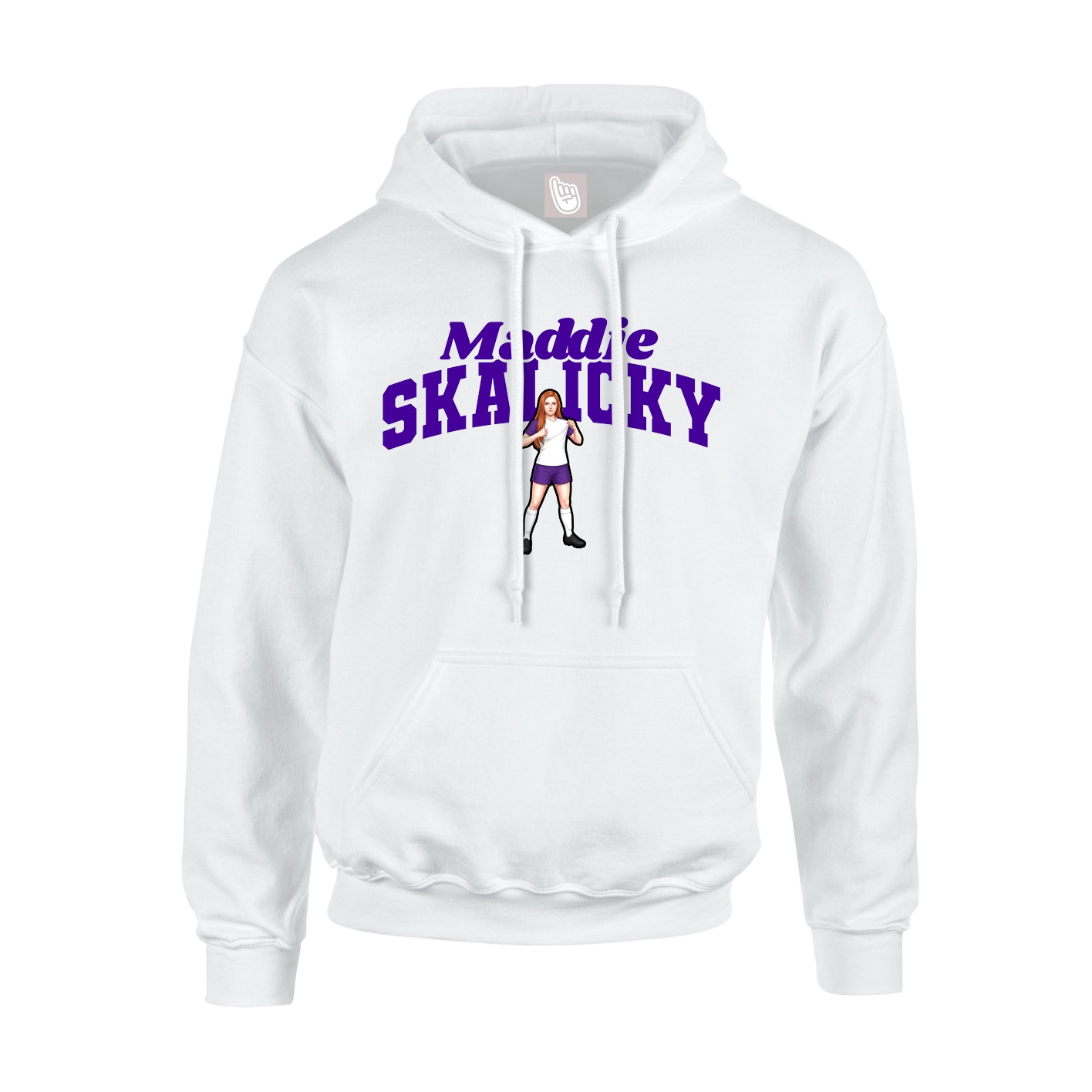 Hoodie — Signature Arch in White