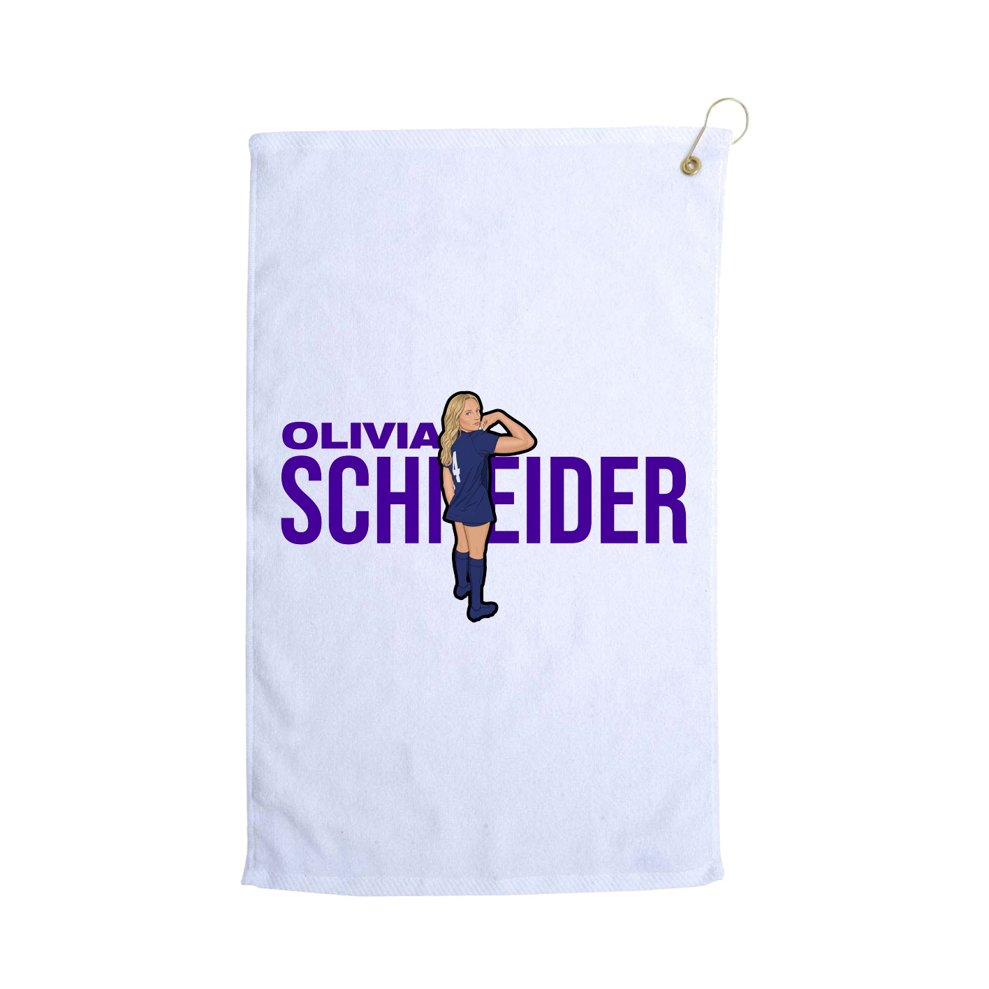 Golf Towel — Player Name in White