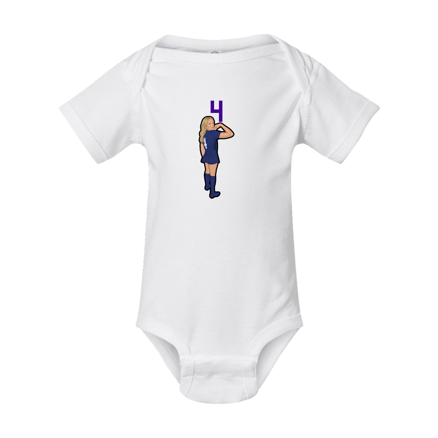 Baby Onesie — Number Top in White