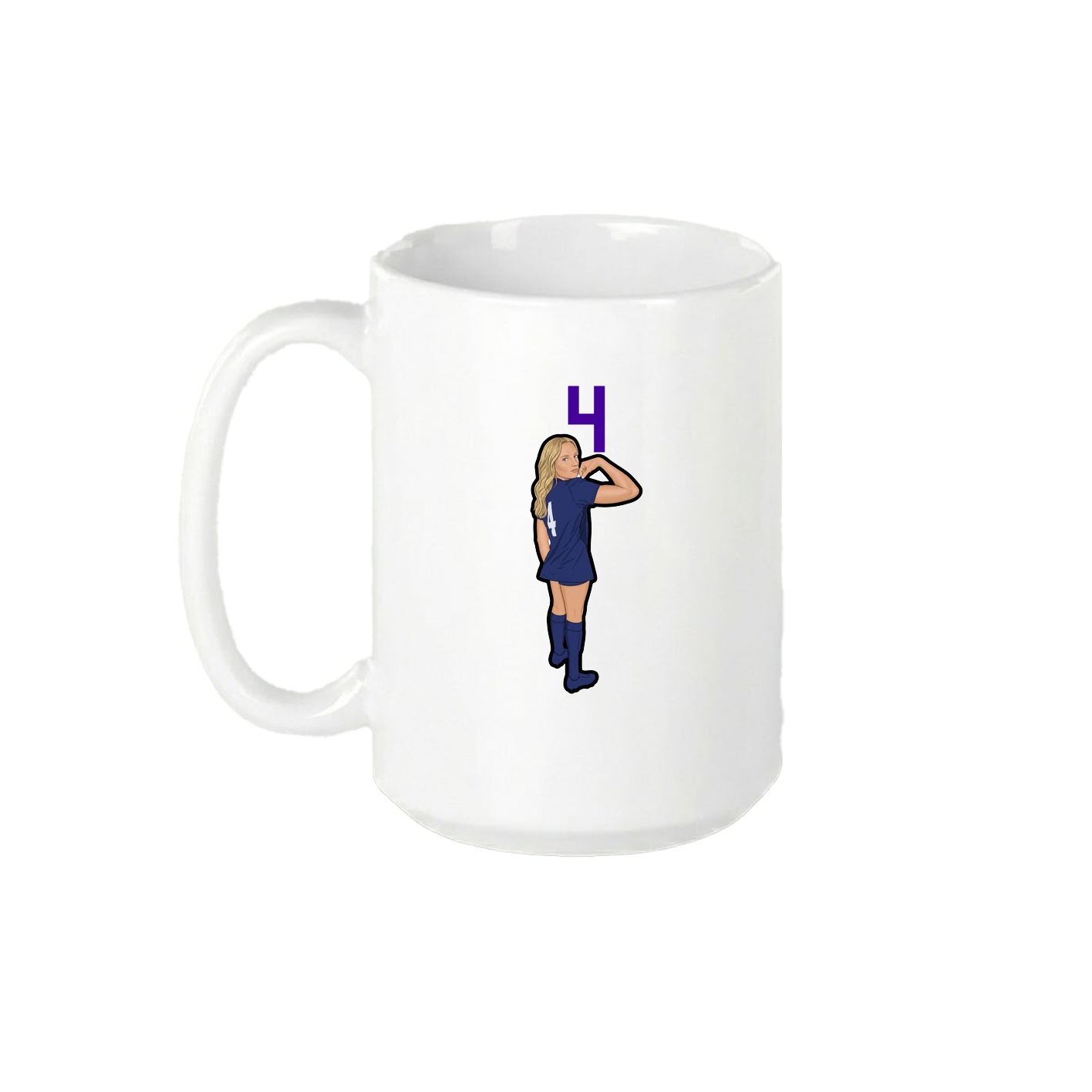 15oz Coffee Mug — Number Top in White