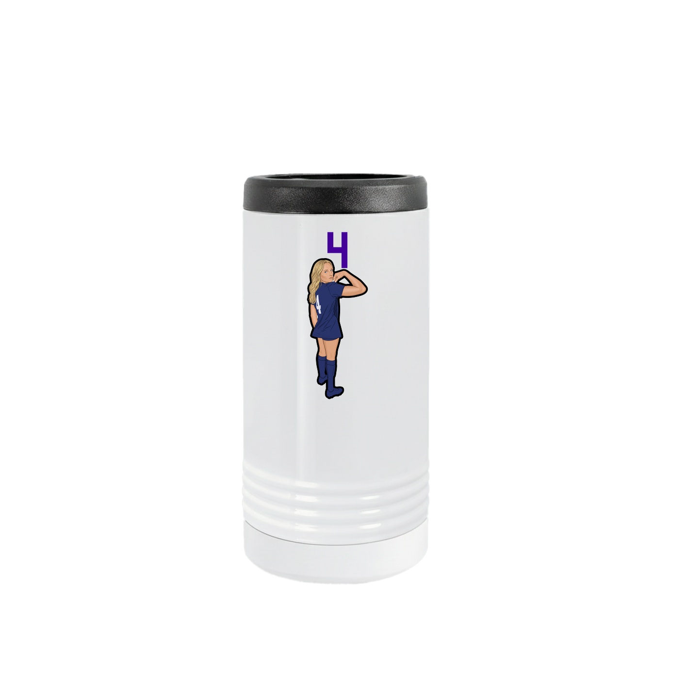 Slim Beverage Holder — Number Top in White