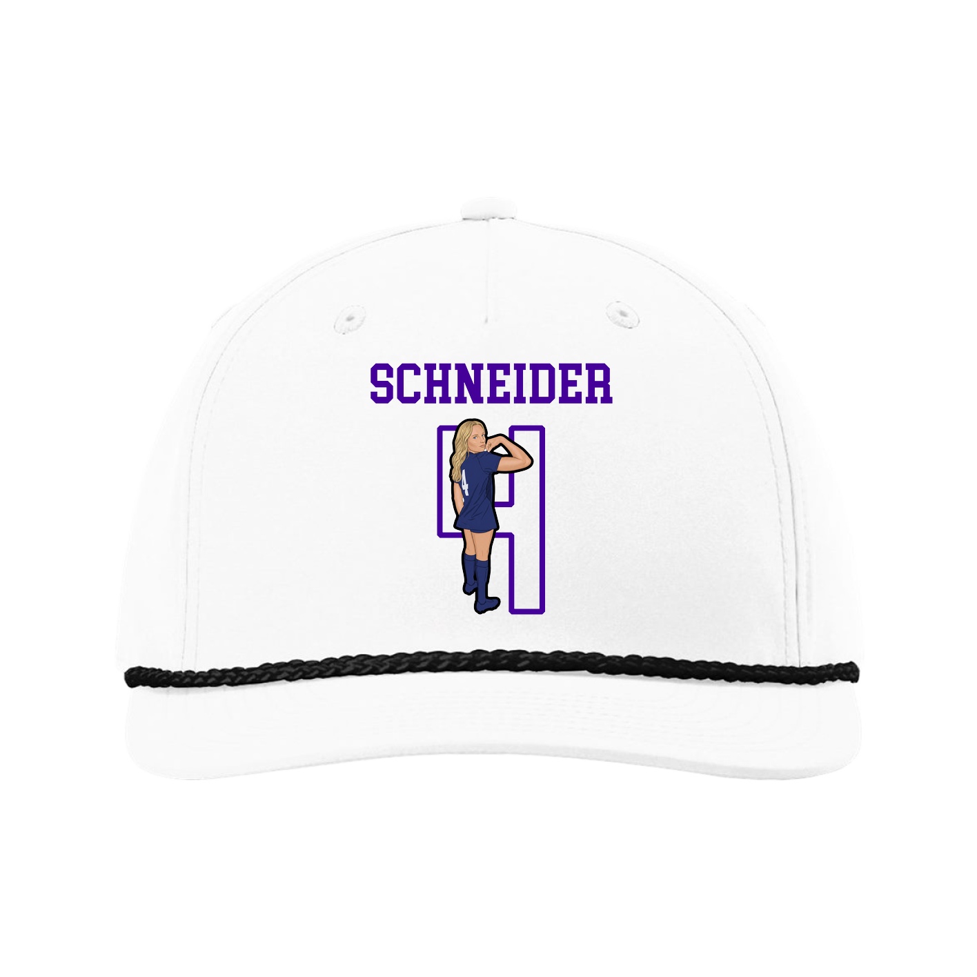 Five-Panel Classic Rope Cap — Shirsey in White
