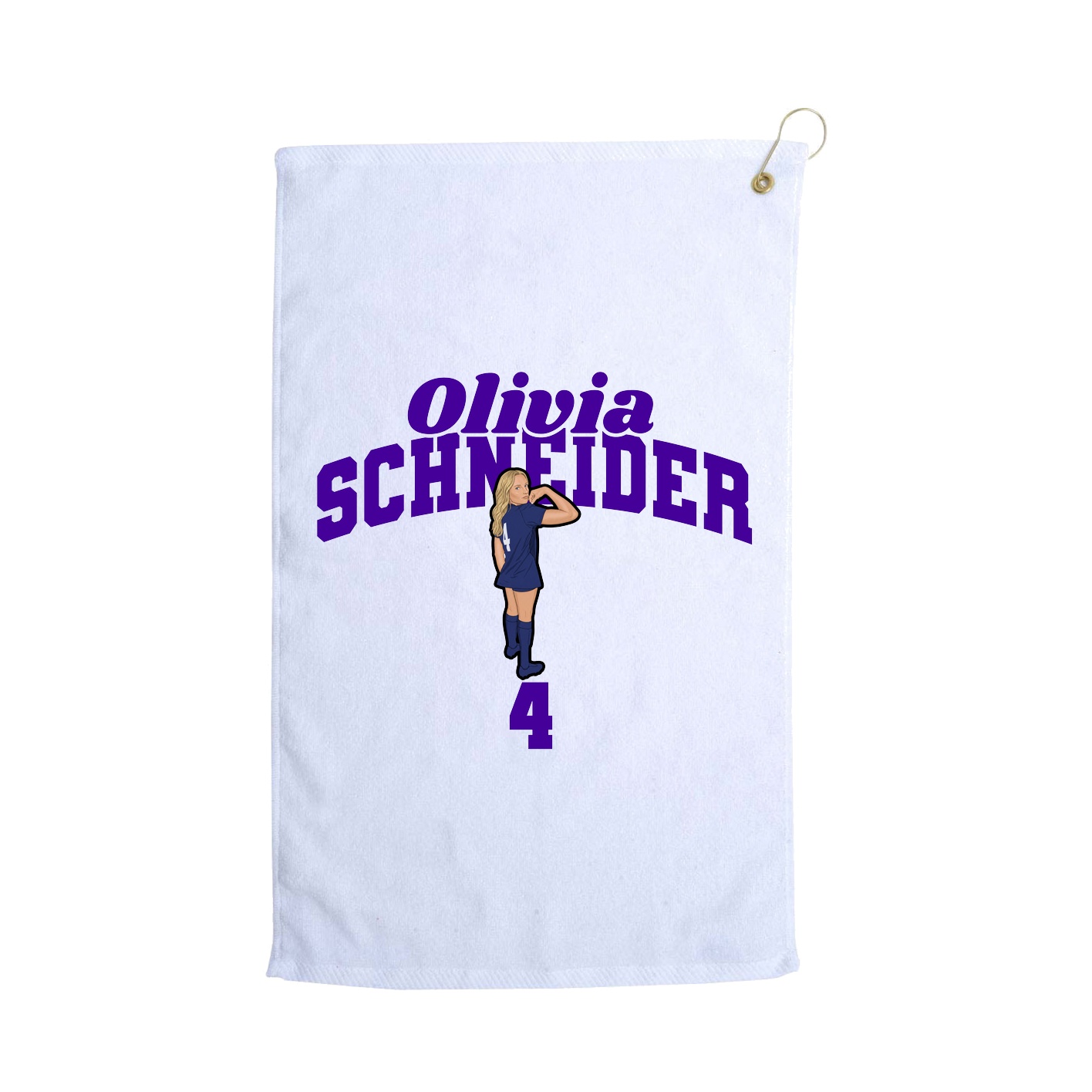 Golf Towel — Signature Arch in White