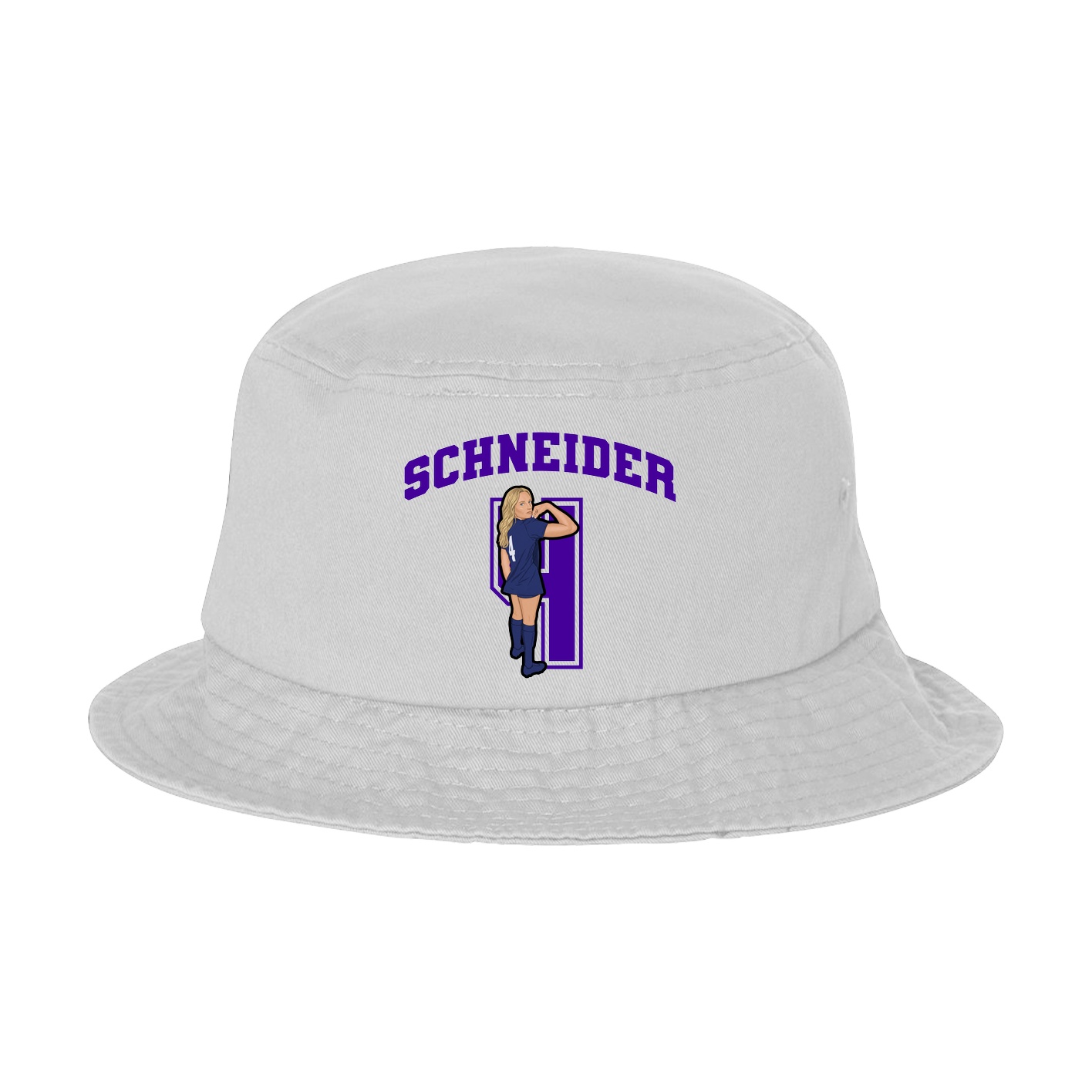 Bucket Cap — Number in White