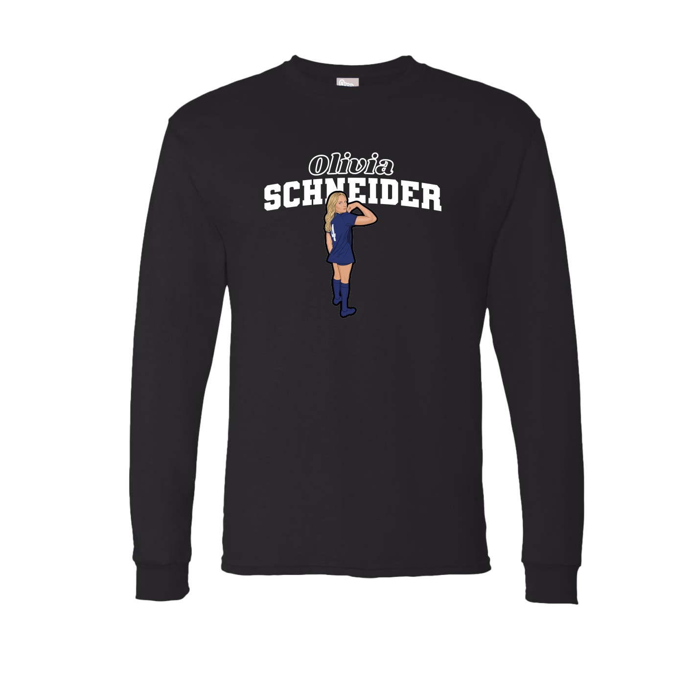 Long Sleeve Tee — Name Arch in Black