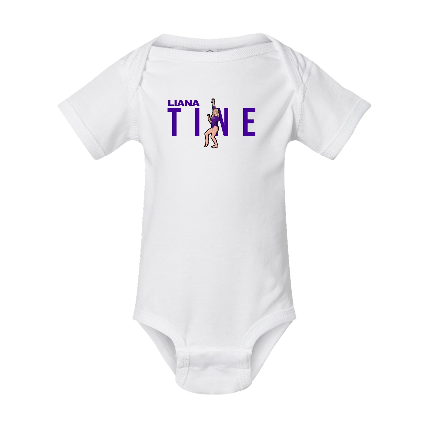 Baby Onesie — Player Name in White