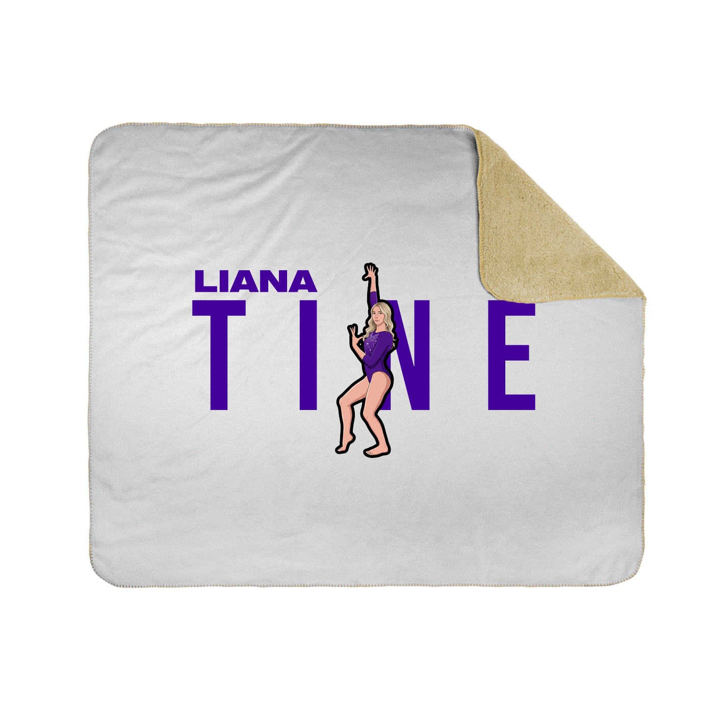 Throw Blanket — Player Name in White