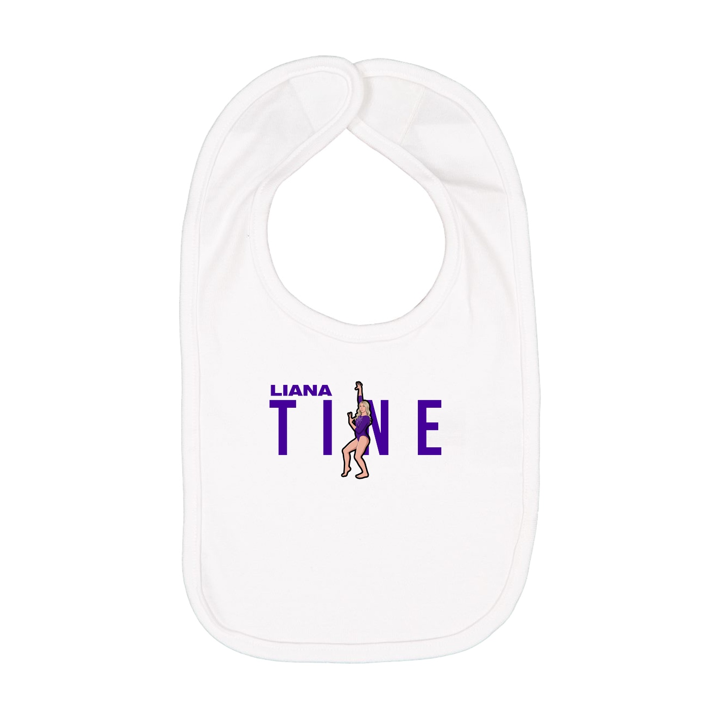 Infant Bib — Player Name in White