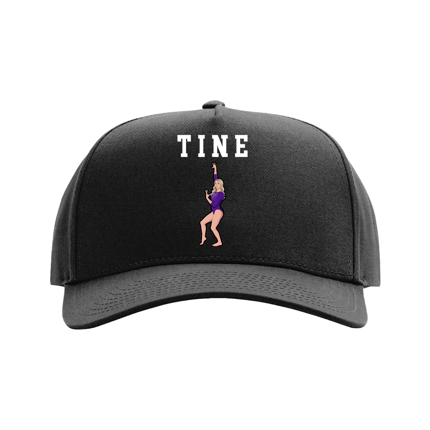Full Fabric Five-Panel Champ Cap — Shirsey in Black