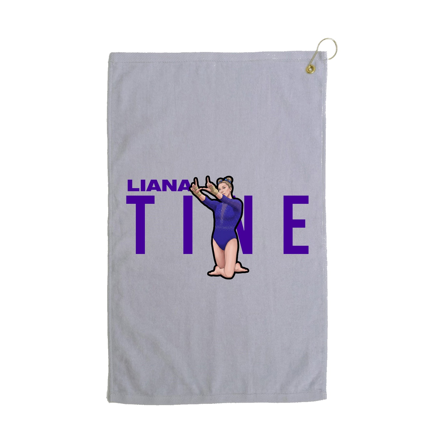 Golf Towel — Player Name in Grey