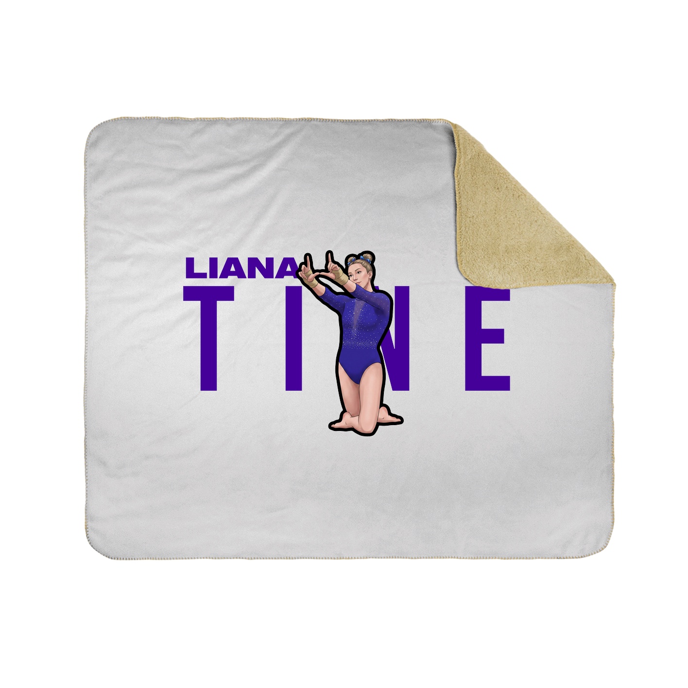 Throw Blanket — Player Name in White