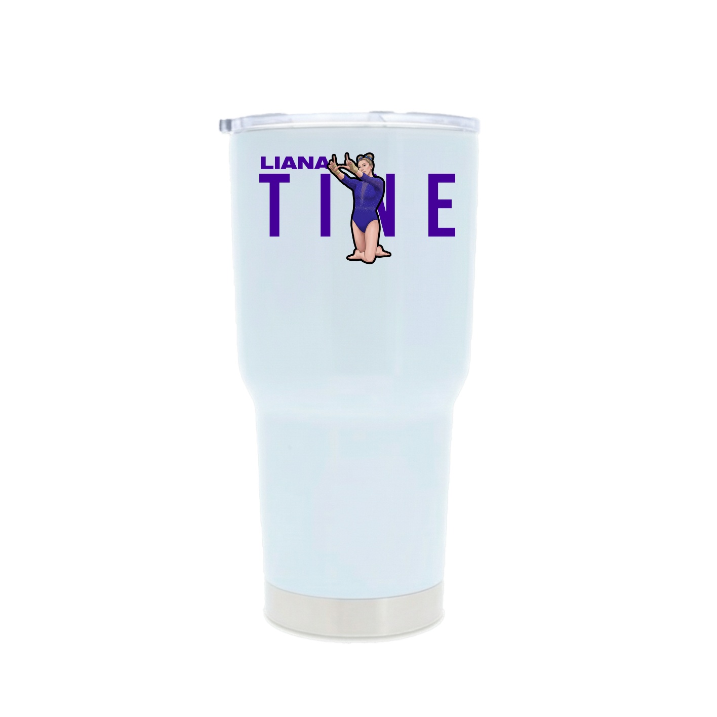 30oz Stainless Steel Tumbler — Player Name in White