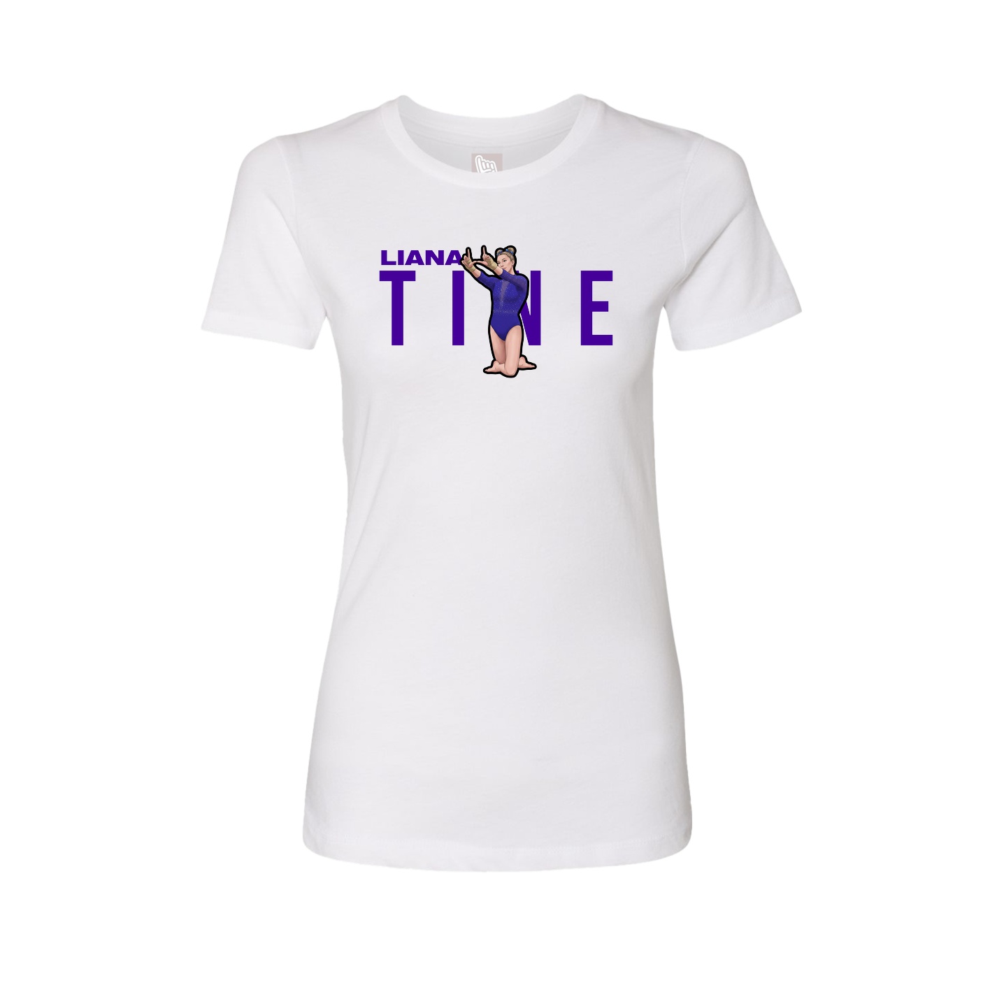 Fitted Women's Tee — Player Name in White