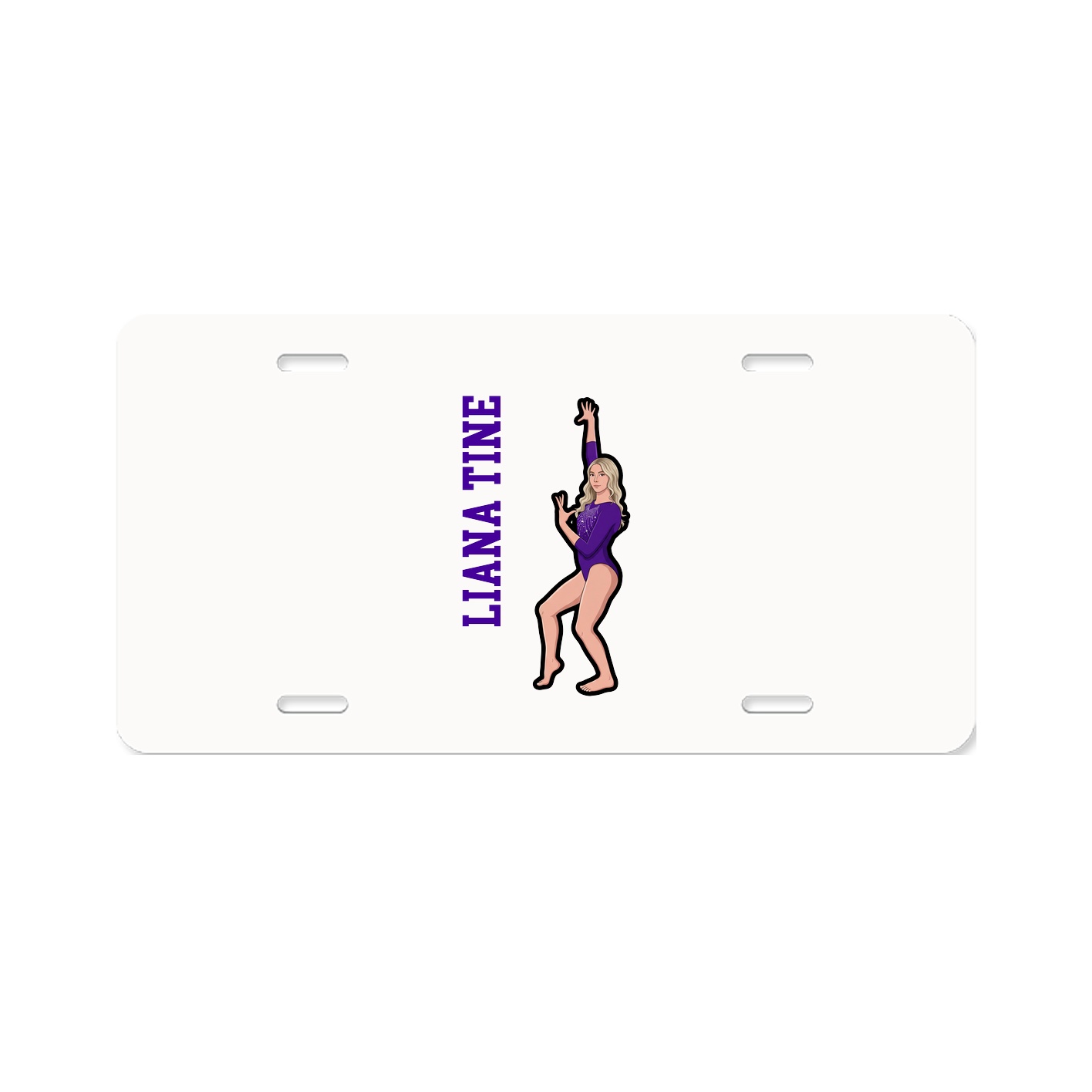 License Plate — Name Vertical in Classic