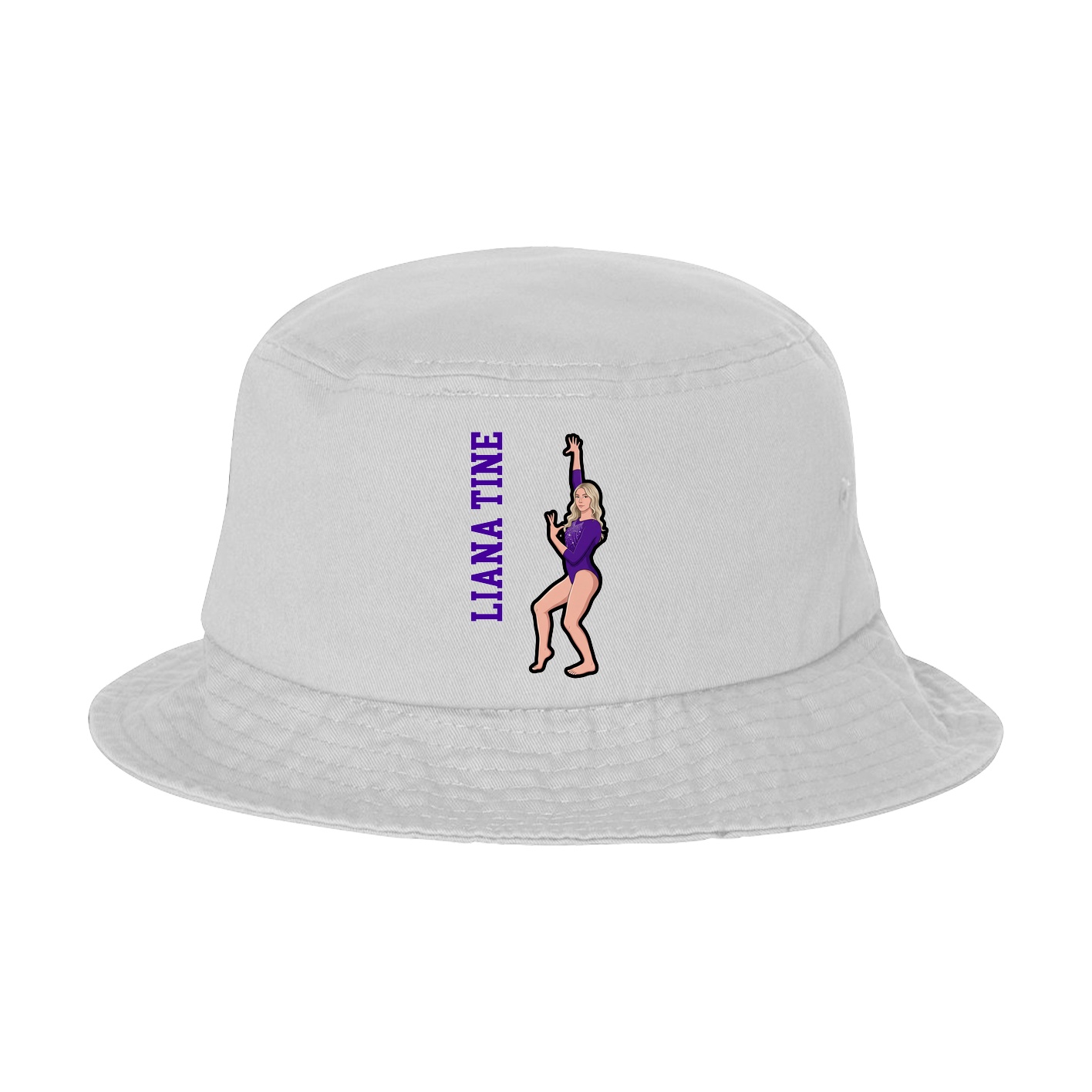 Bucket Cap — Name Vertical in White