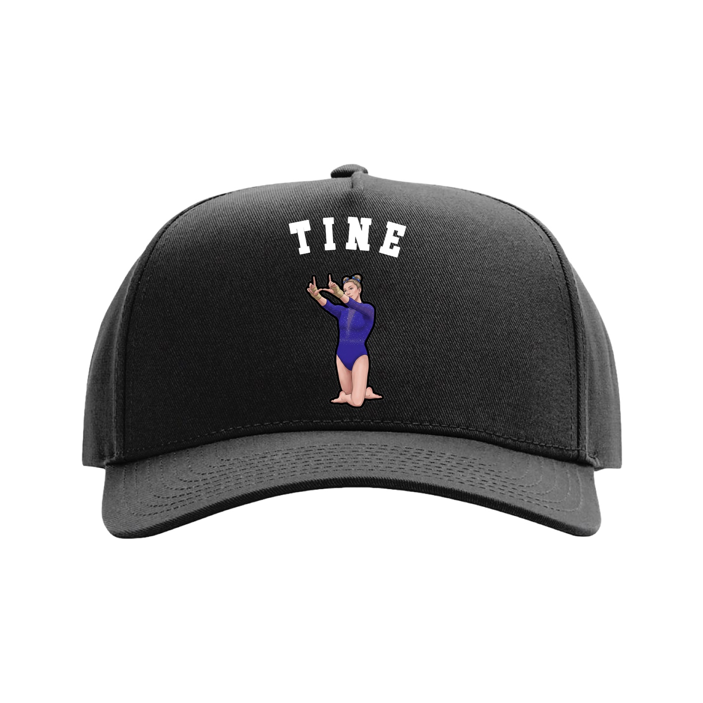 Full Fabric Five-Panel Champ Cap — Shirsey Arch in Black