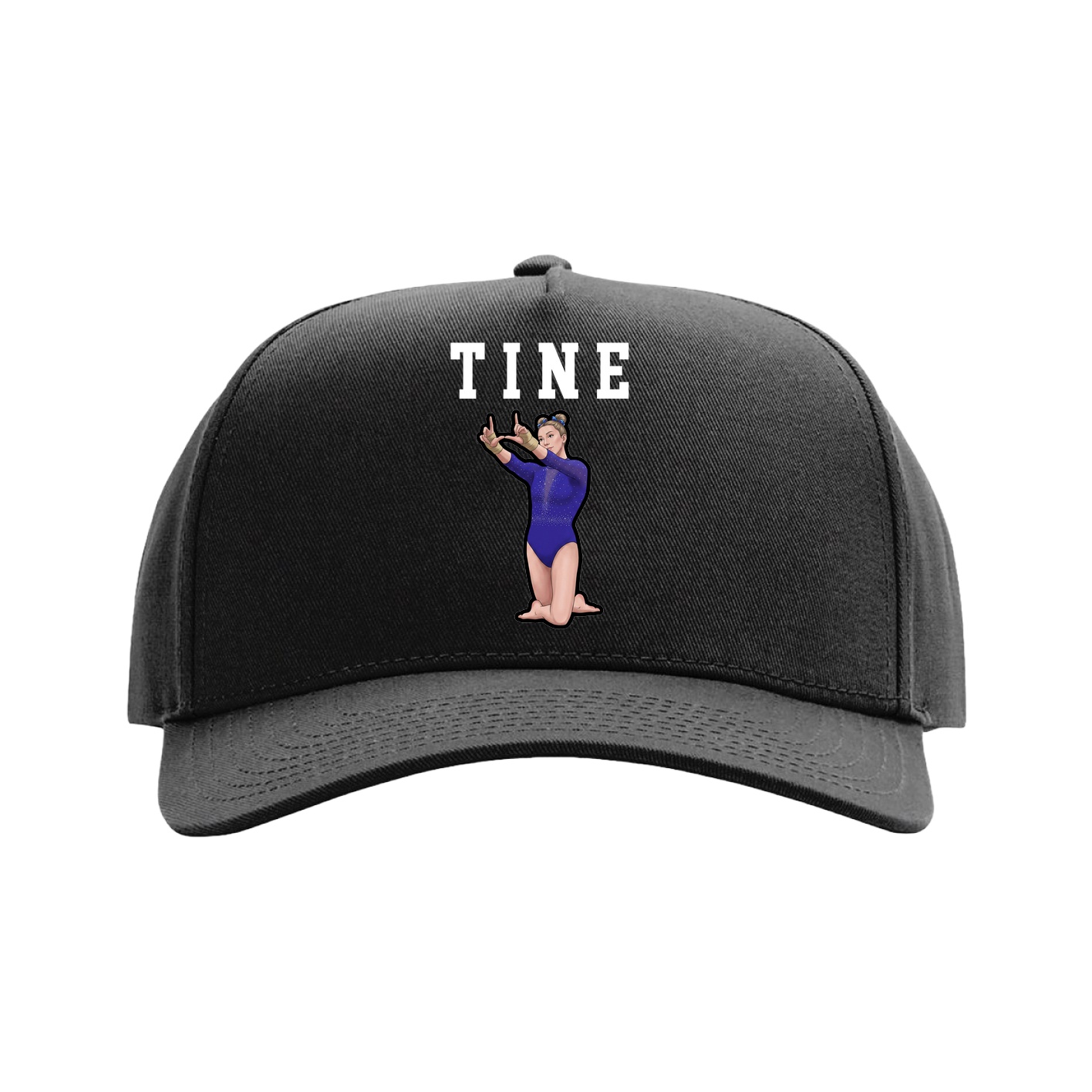 Full Fabric Five-Panel Champ Cap — Shirsey in Black