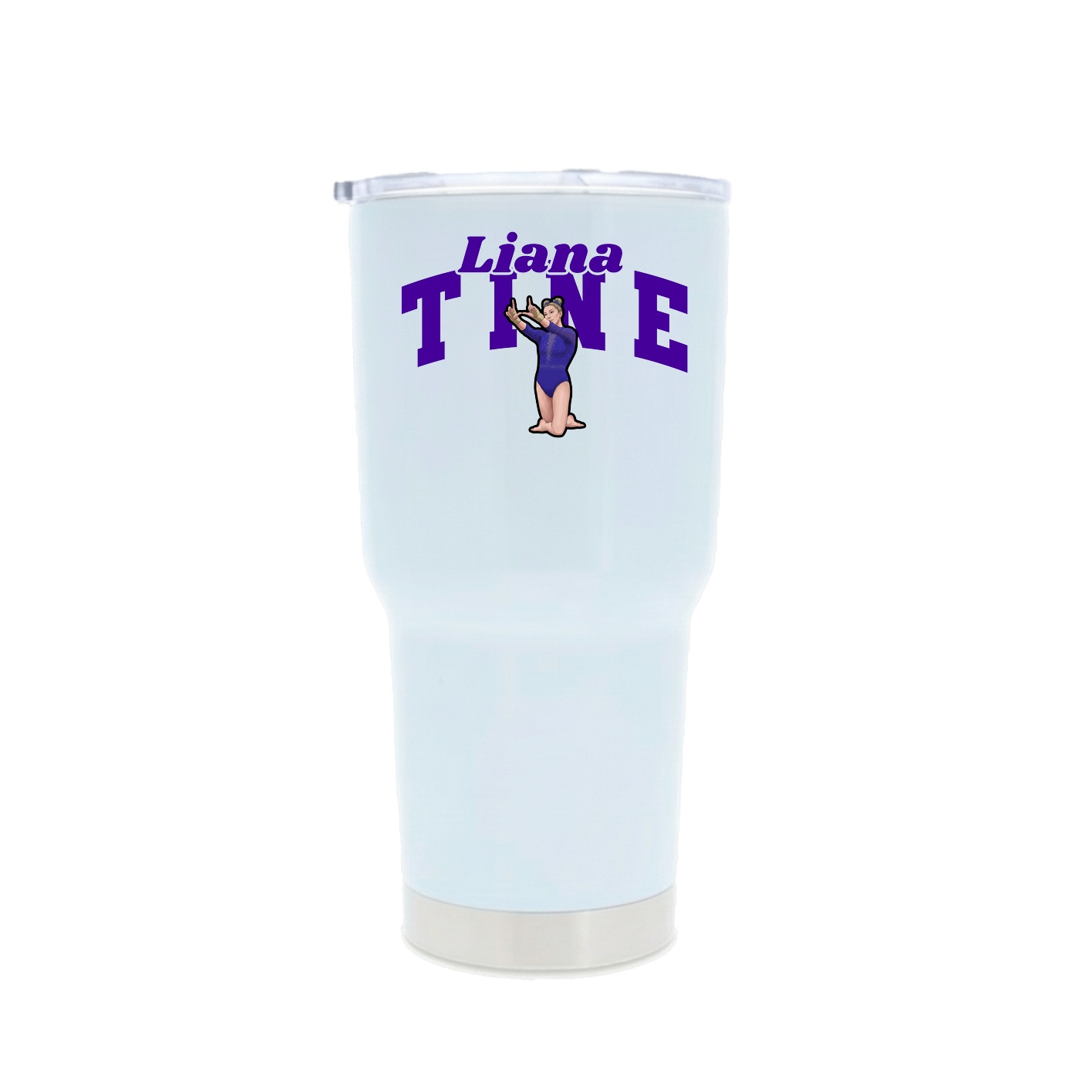 30oz Stainless Steel Tumbler — Signature Arch in White