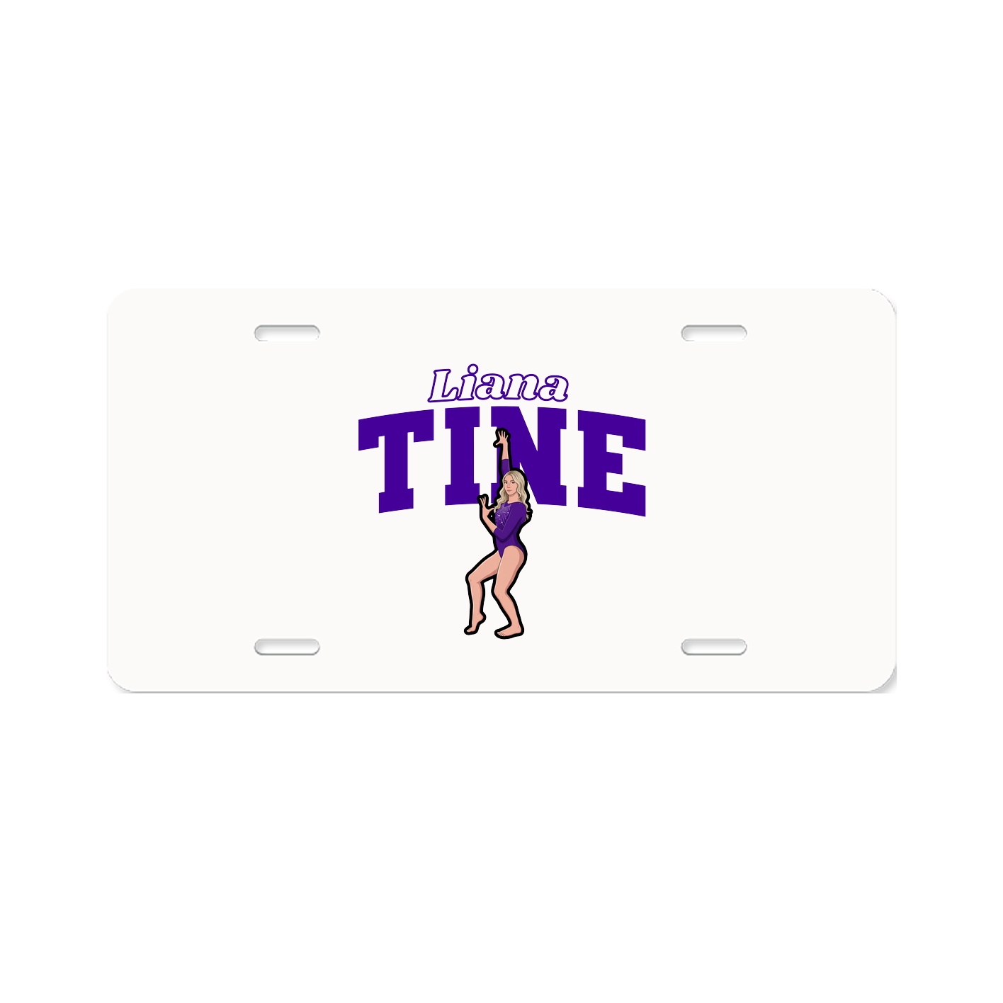 License Plate — Name Arch in Classic