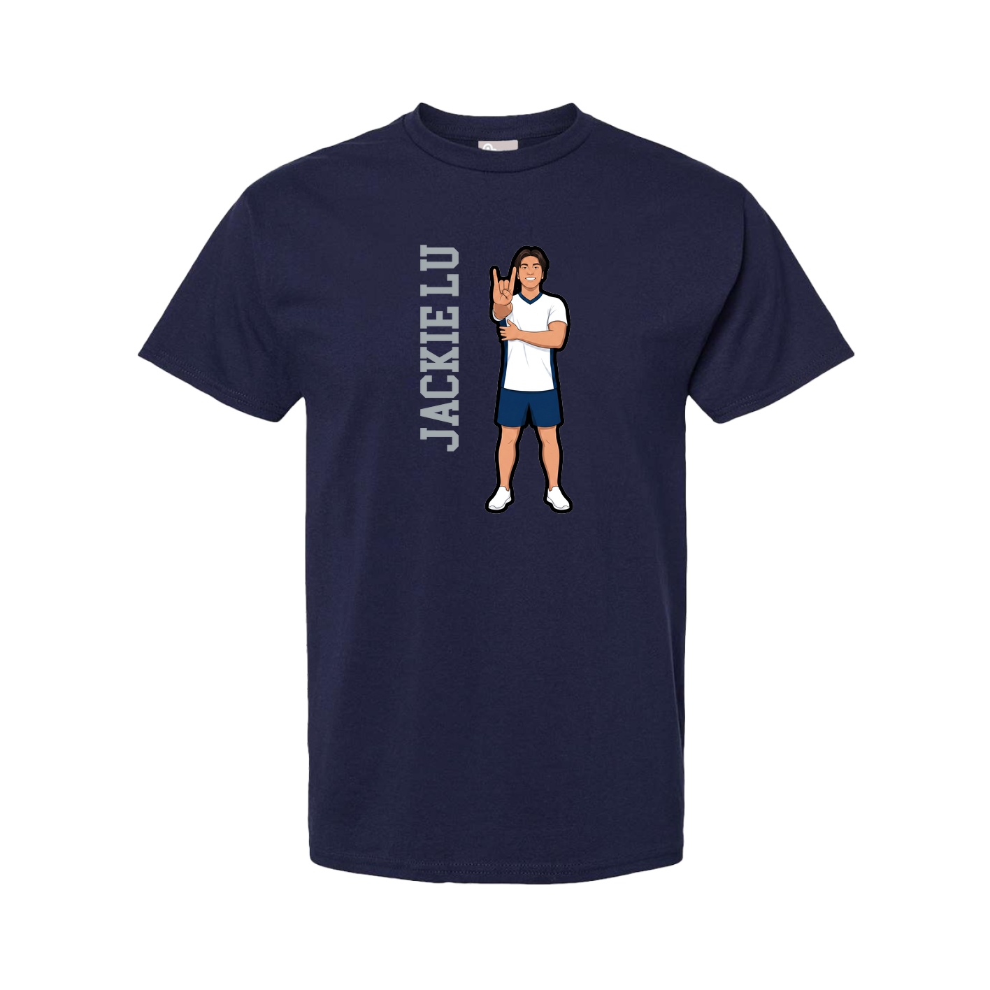 Tee — Name Vertical in Navy
