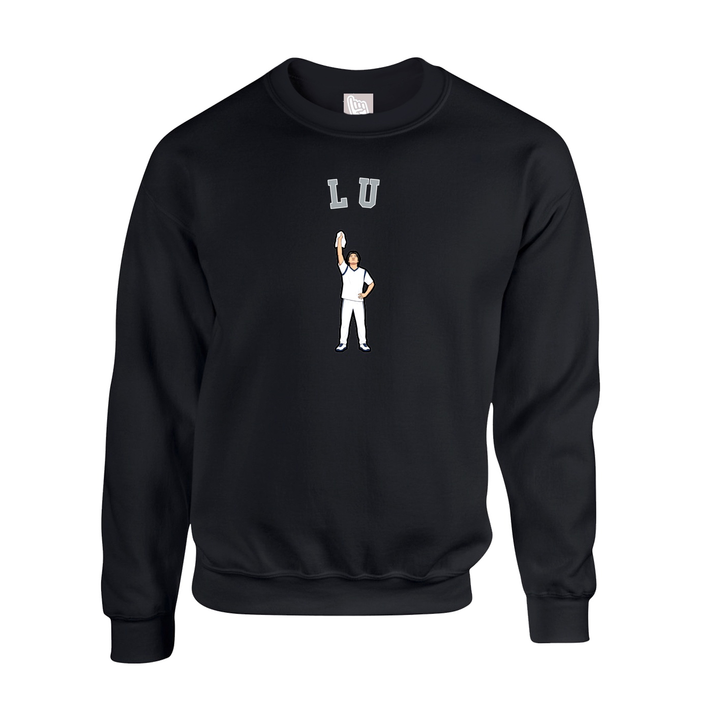 Fleece Crew — Shirsey Arch in Black