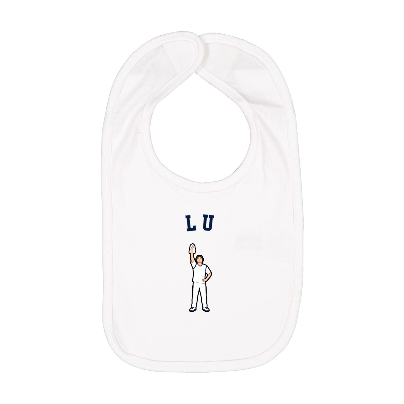 Infant Bib — Shirsey Arch in White