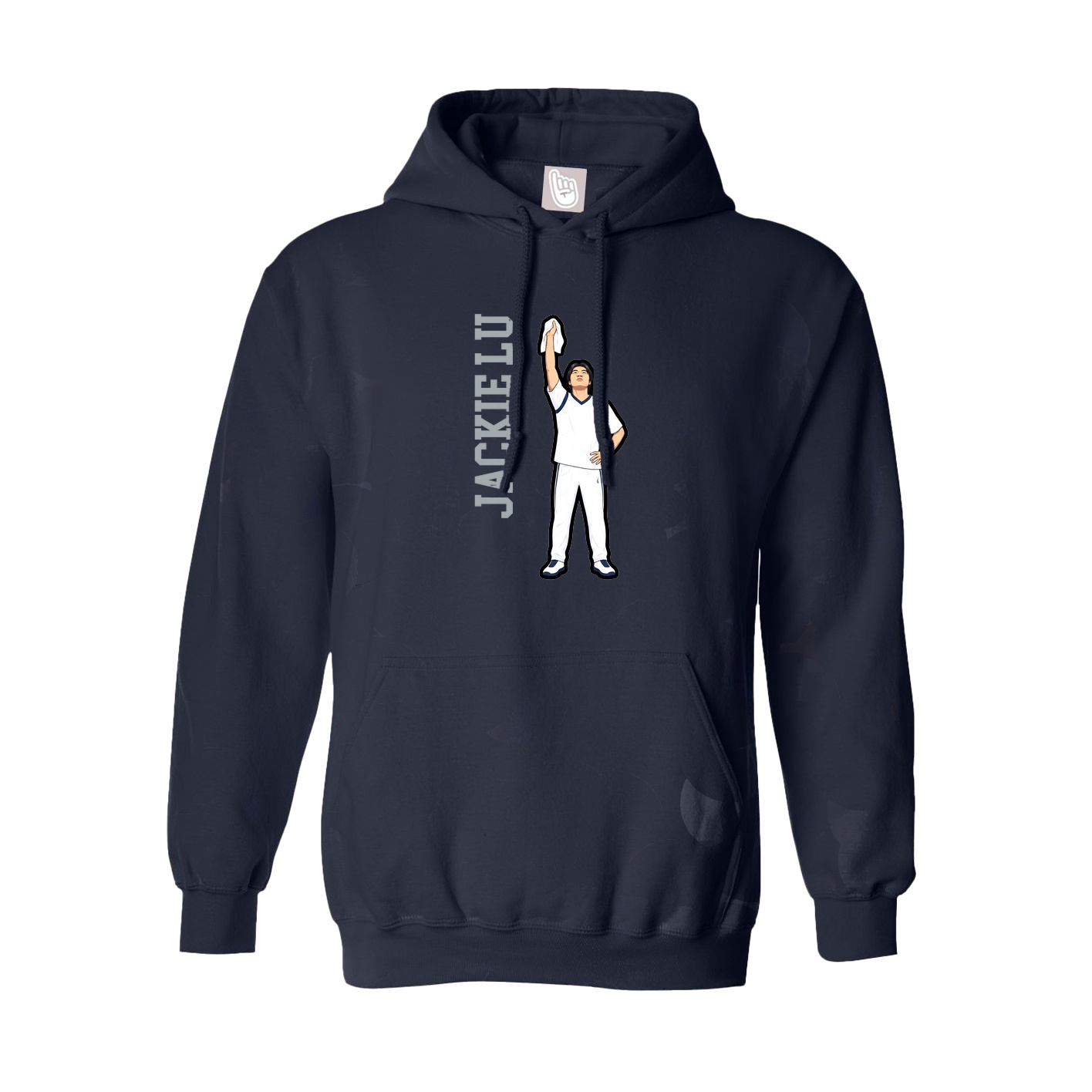 Youth Hoodie — Name Vertical in Navy