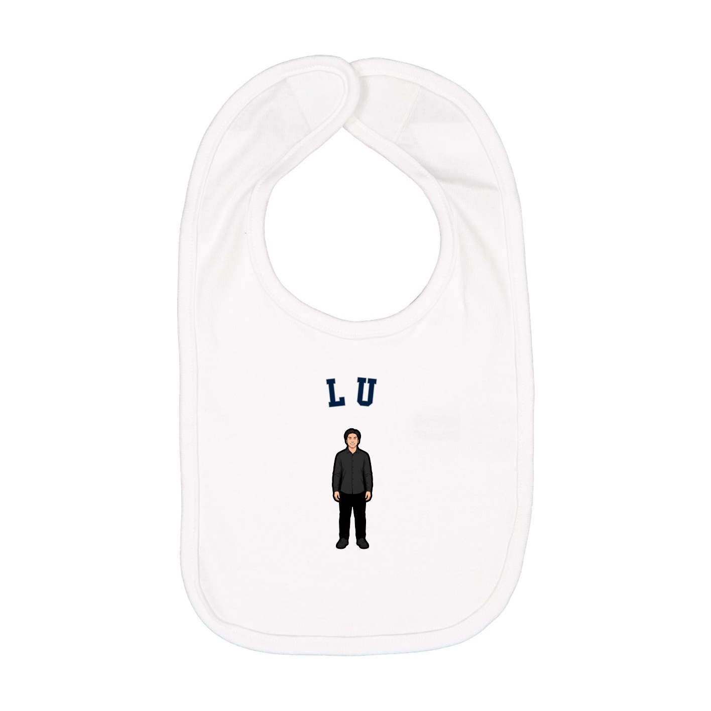 Infant Bib — Shirsey Arch in White
