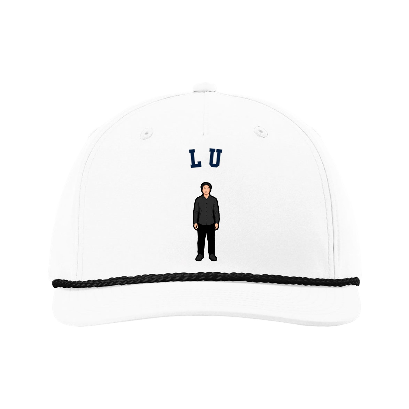 Five-Panel Classic Rope Cap — Shirsey Arch in White