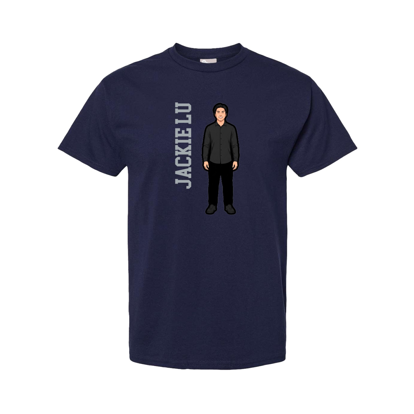 Youth Tee — Name Vertical in Navy