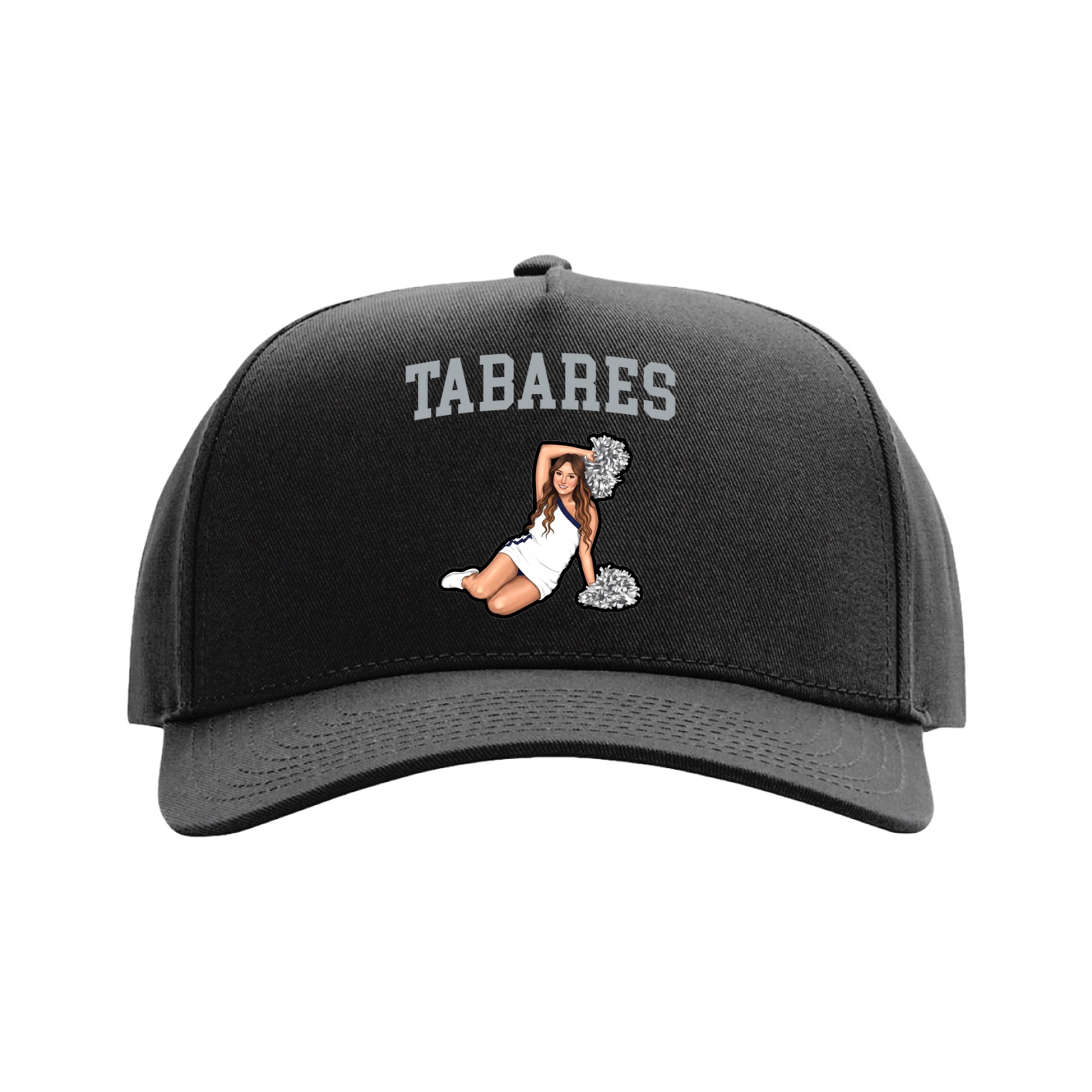 Full Fabric Five-Panel Champ Cap — Shirsey in Black