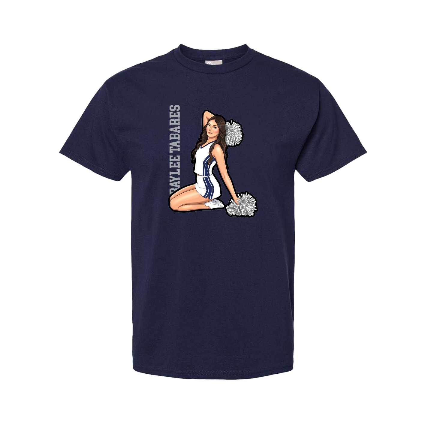 Youth Tee — Name Vertical in Navy