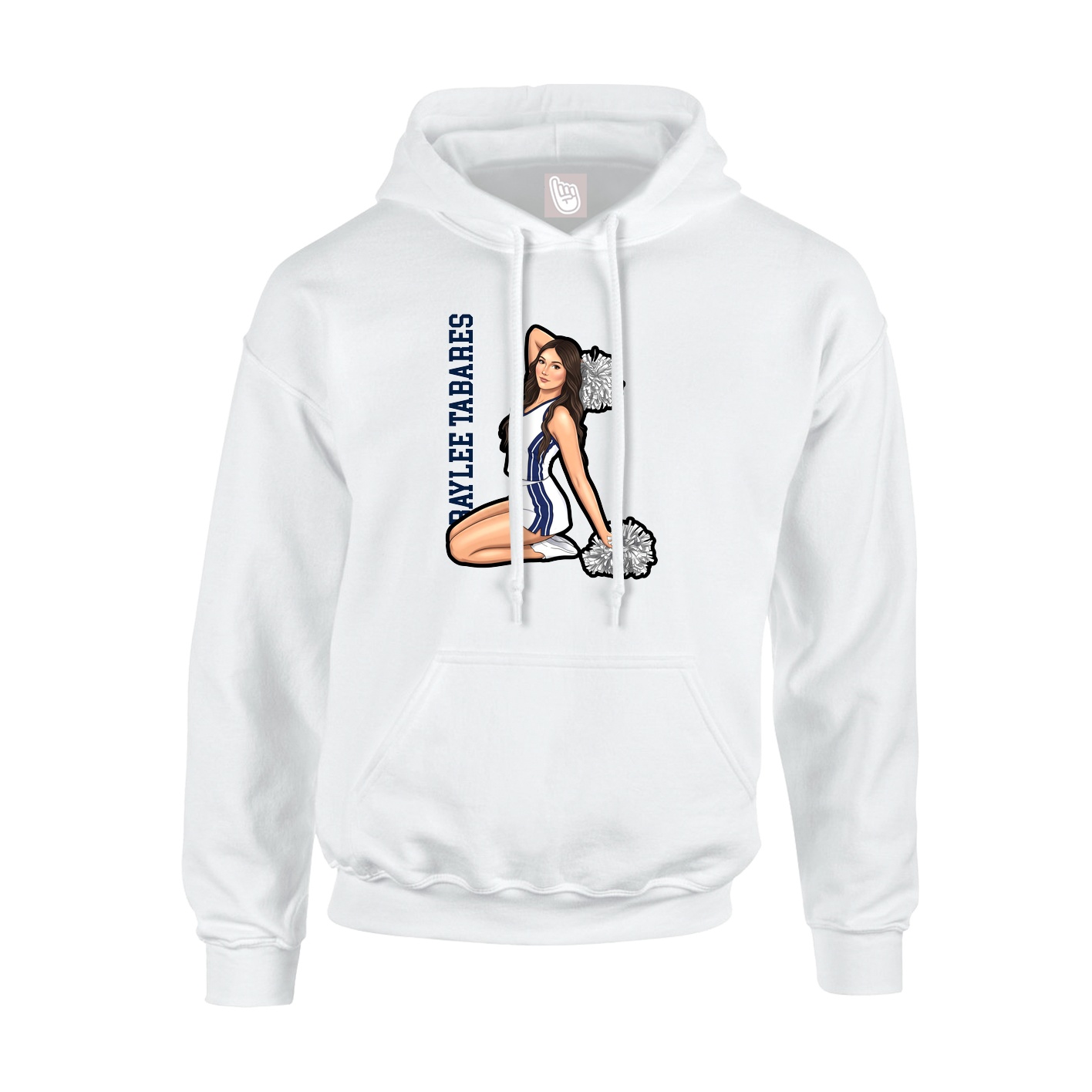 Hoodie — Name Vertical in White