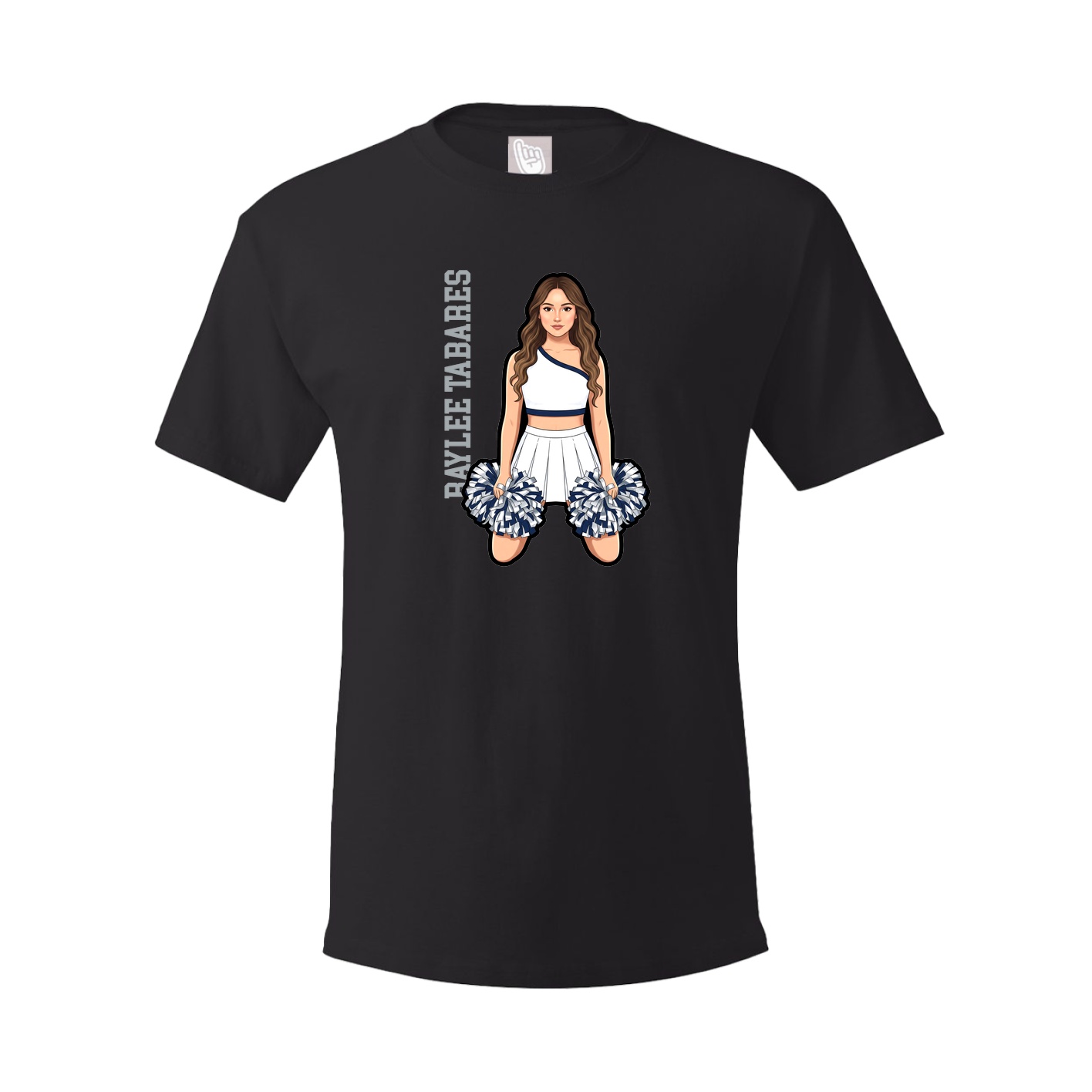 Youth Tee — Name Vertical in Black