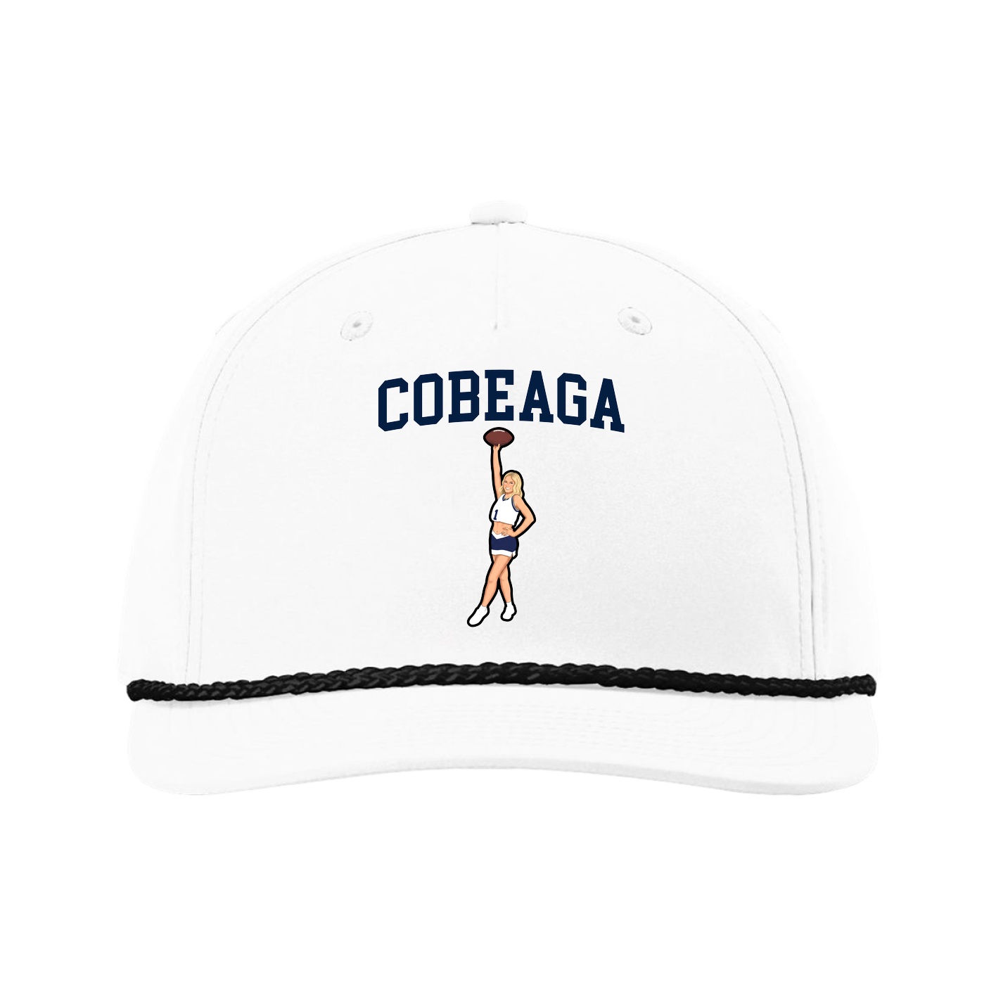 Five-Panel Classic Rope Cap — Shirsey in White