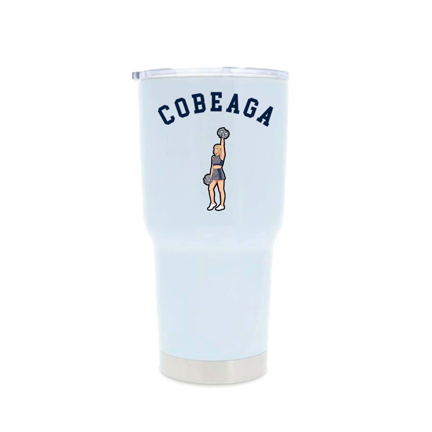 30oz Stainless Steel Tumbler — Shirsey Arch in White