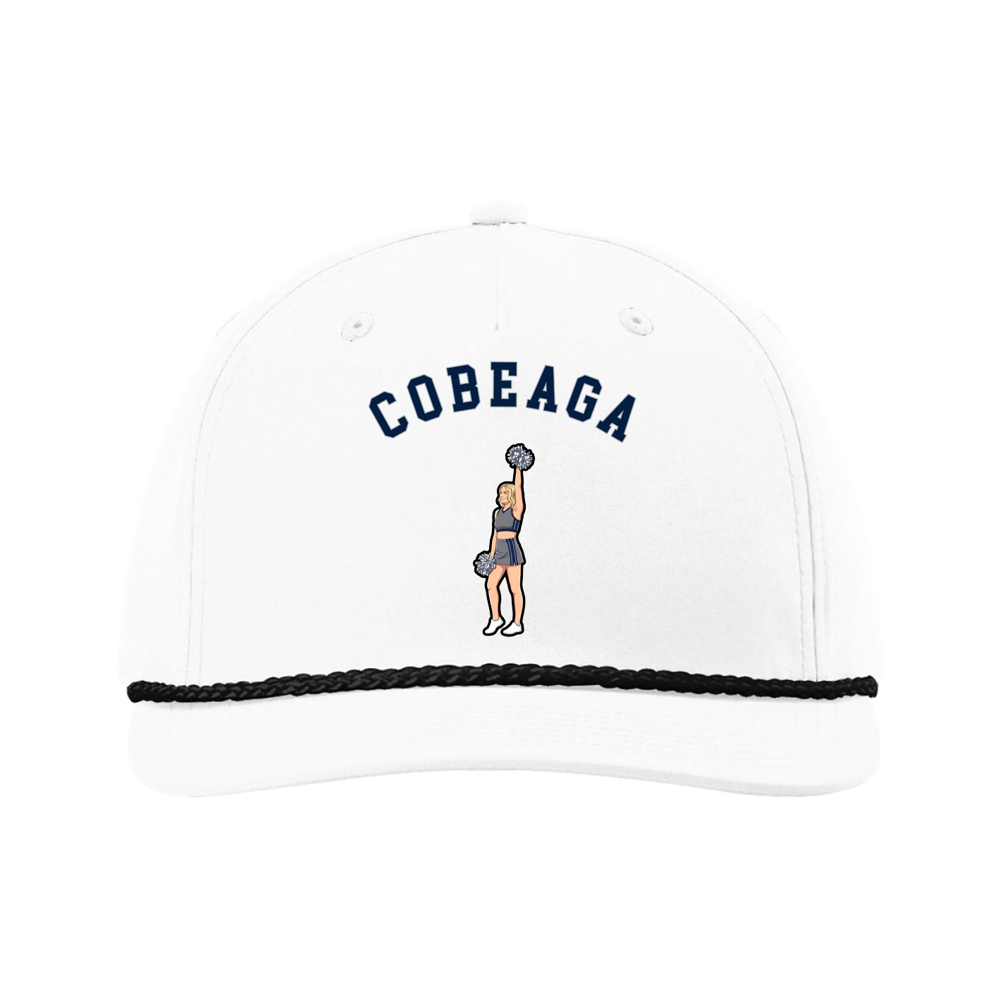 Five-Panel Classic Rope Cap — Shirsey Arch in White