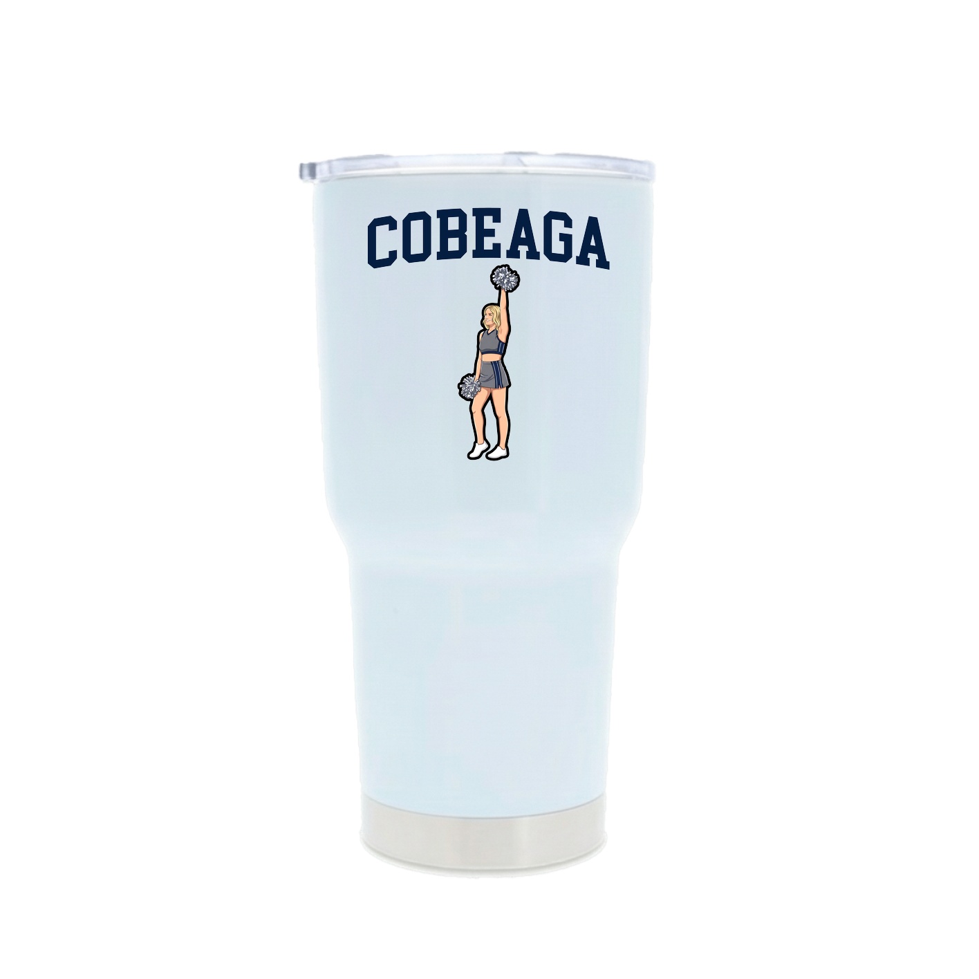 30oz Stainless Steel Tumbler — Shirsey in White