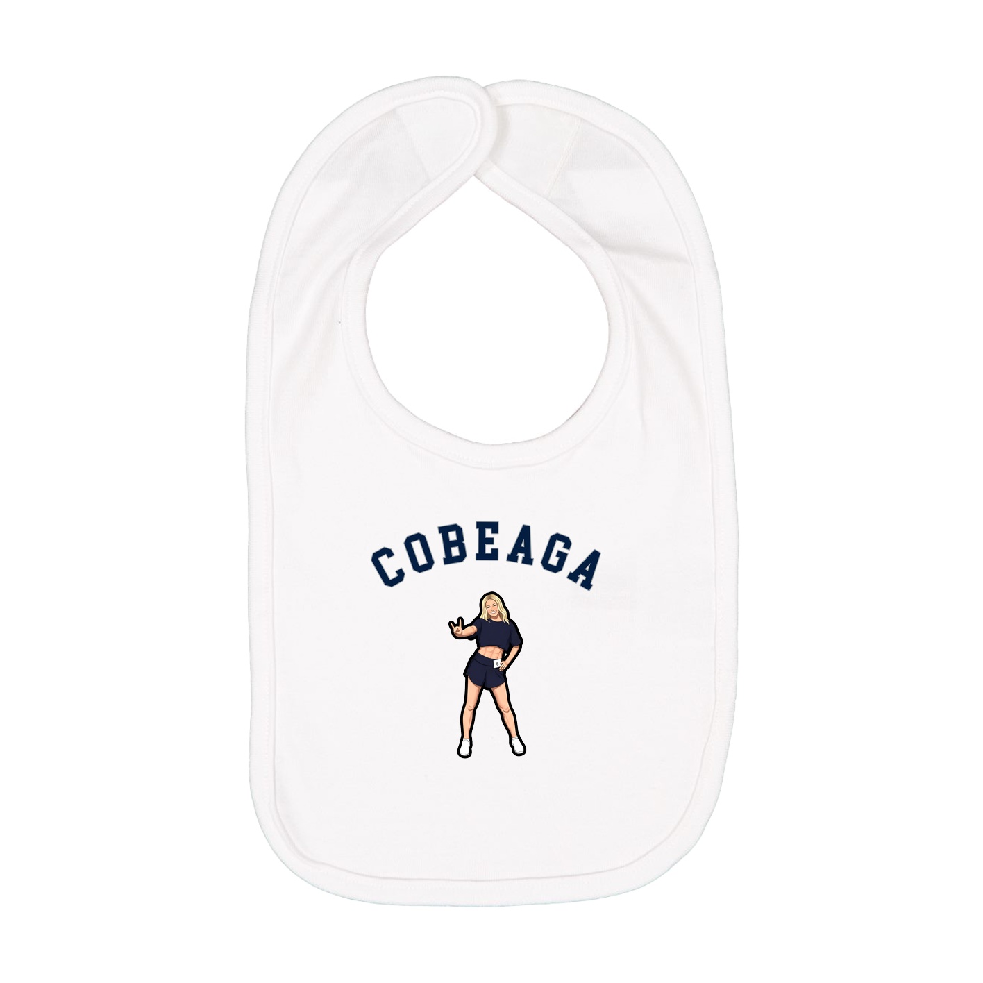 Infant Bib — Shirsey Arch in White