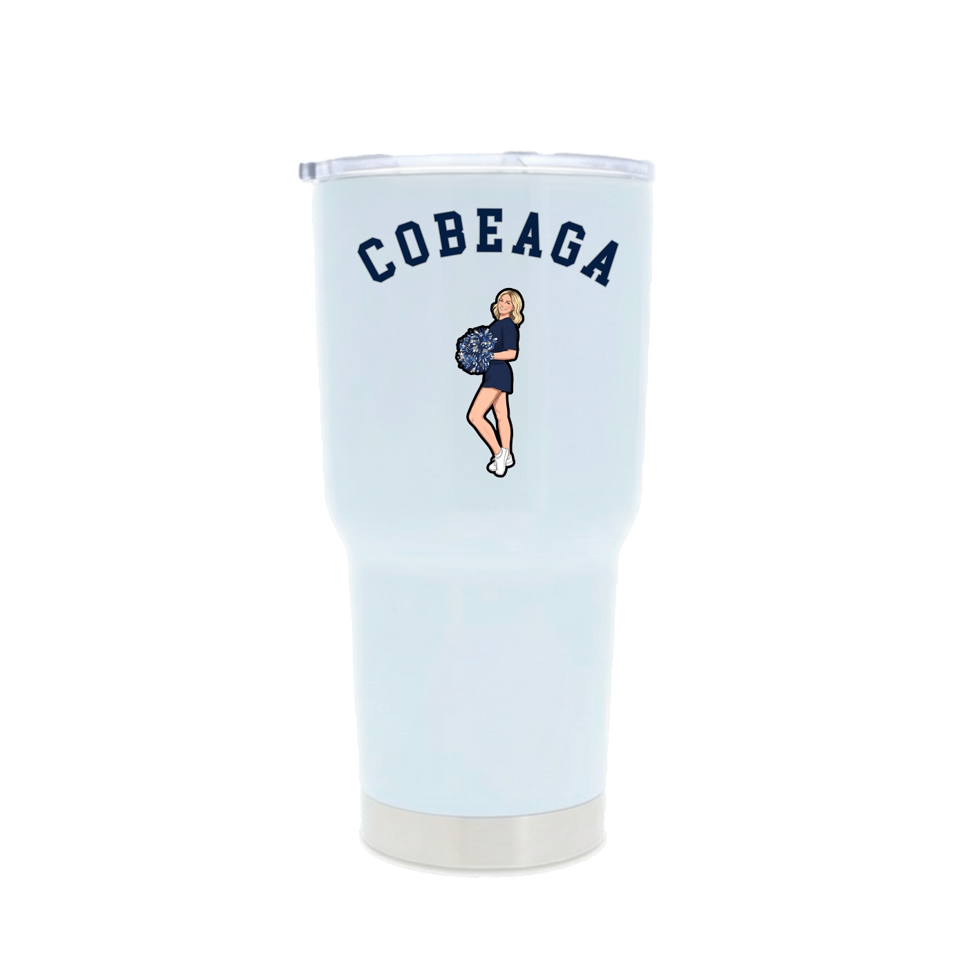 30oz Stainless Steel Tumbler — Shirsey Arch in White