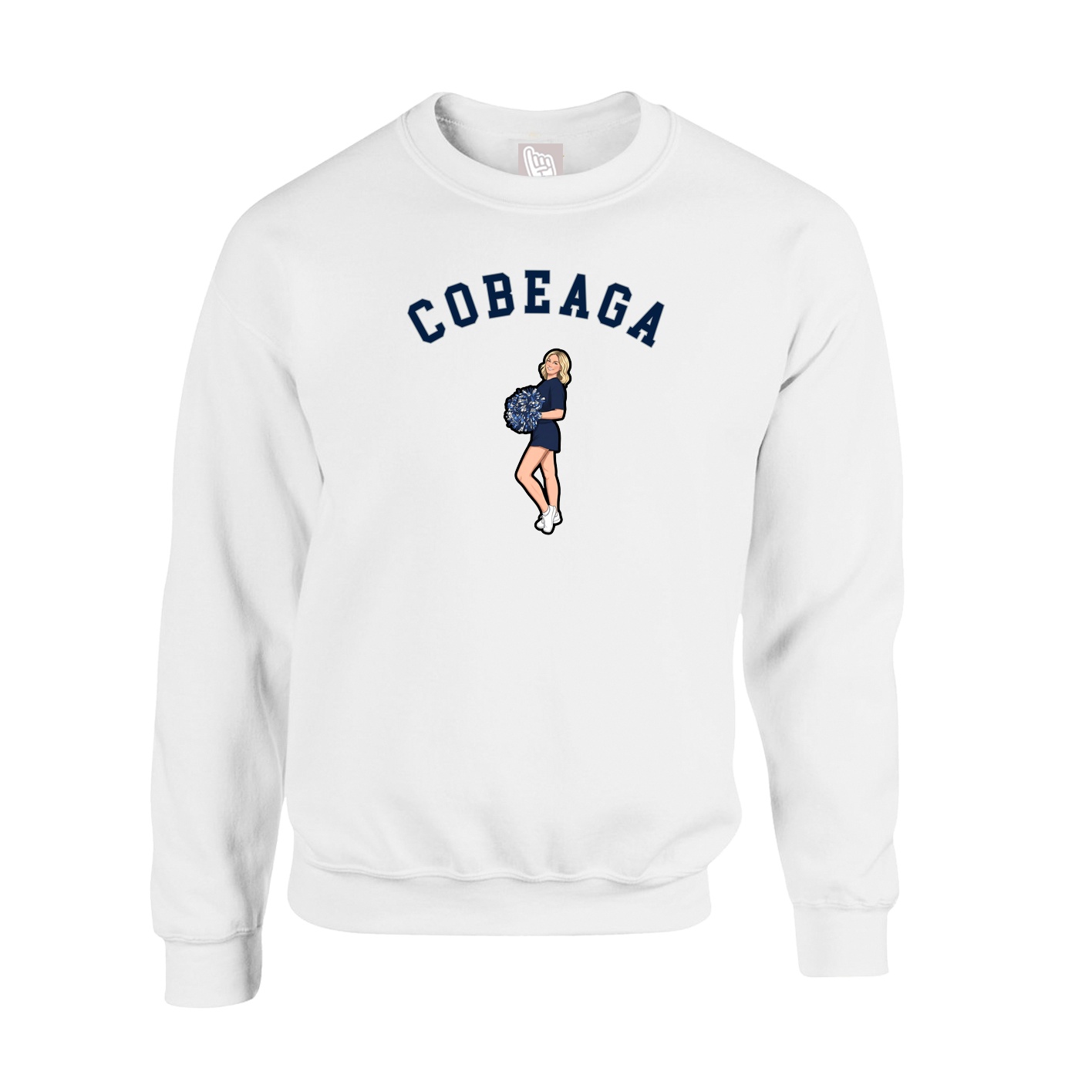 Fleece Crew — Shirsey Arch in White