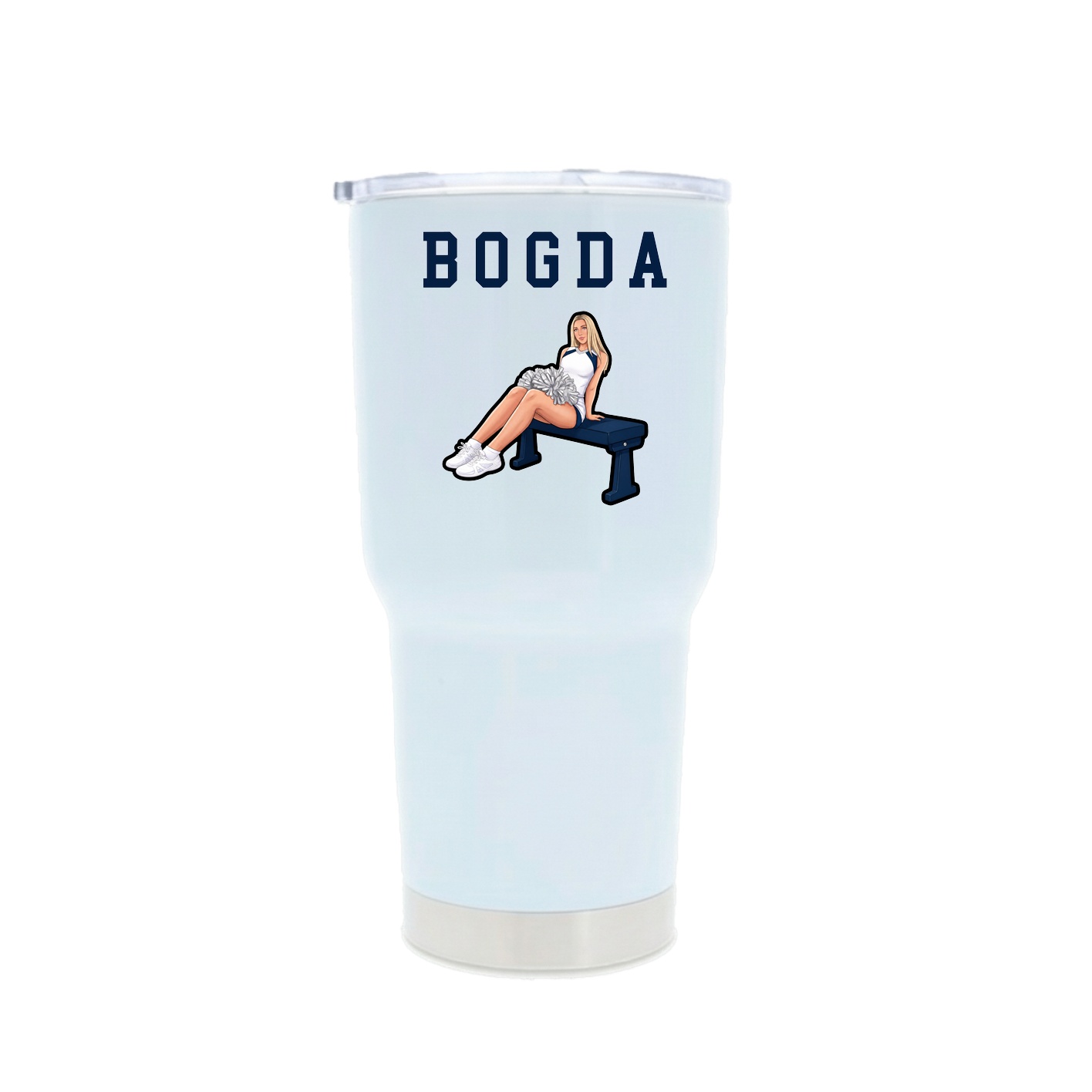 30oz Stainless Steel Tumbler — Shirsey in White