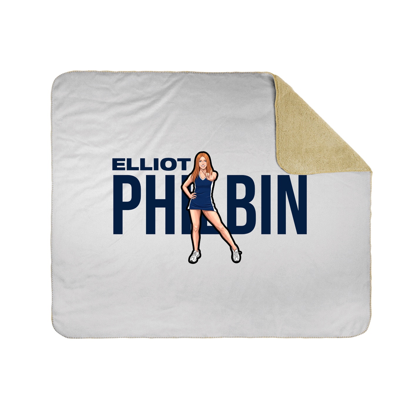 Throw Blanket — Player Name in White