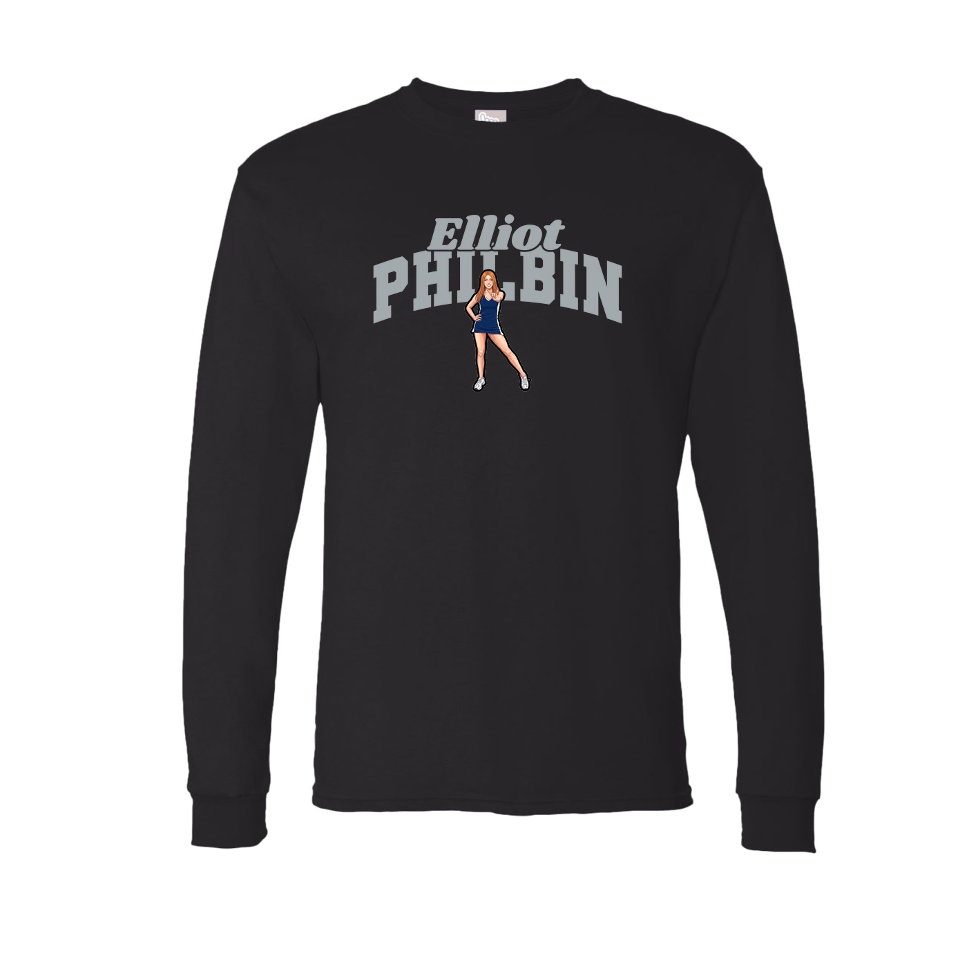 Long Sleeve Tee — Signature Arch in Black