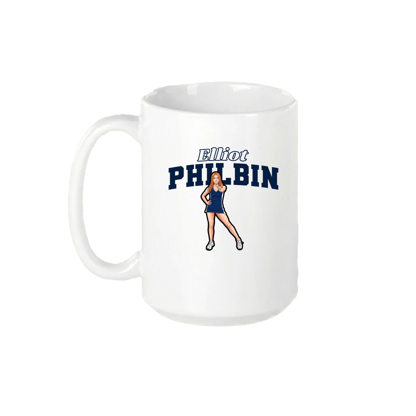 15oz Coffee Mug — Name Arch in White