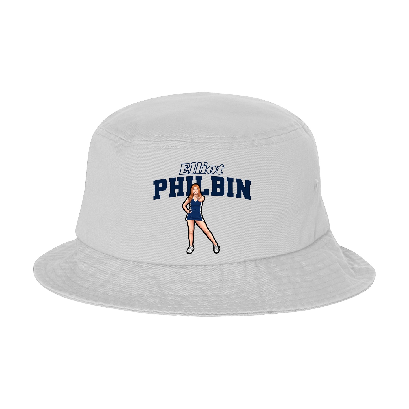 Bucket Cap — Name Arch in White