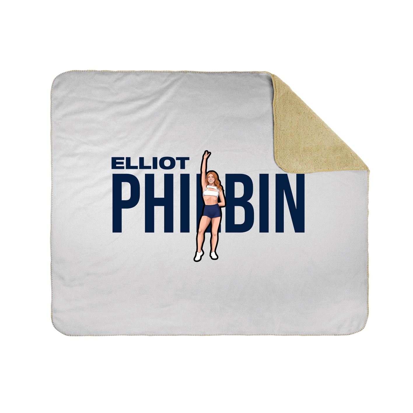Throw Blanket — Player Name in White