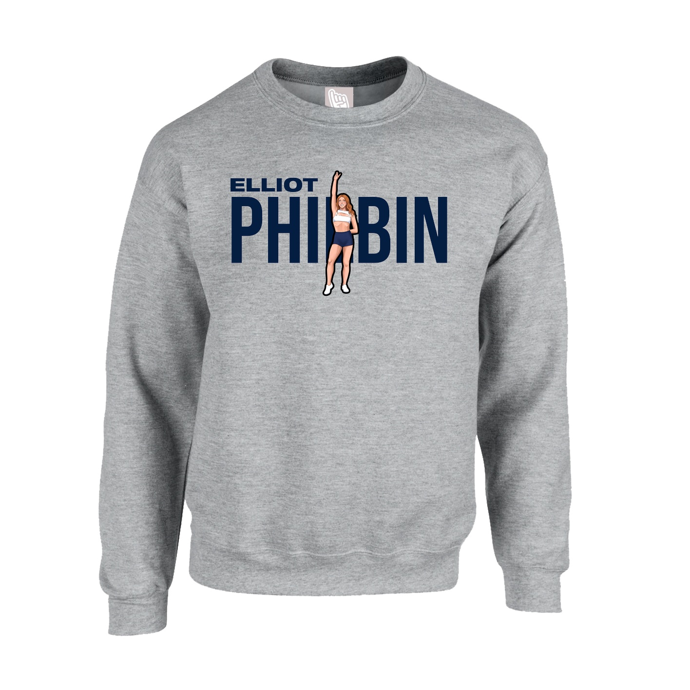 Fleece Crew — Player Name in Grey
