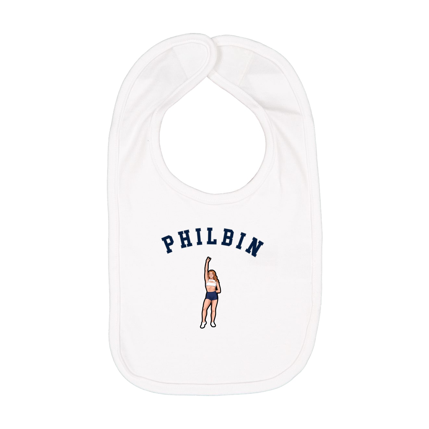 Infant Bib — Shirsey Arch in White