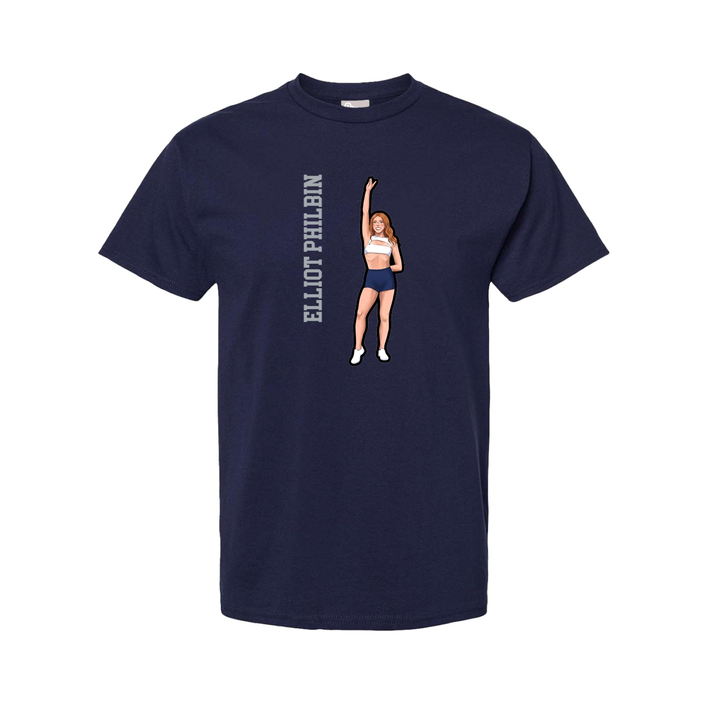 Youth Tee — Name Vertical in Navy